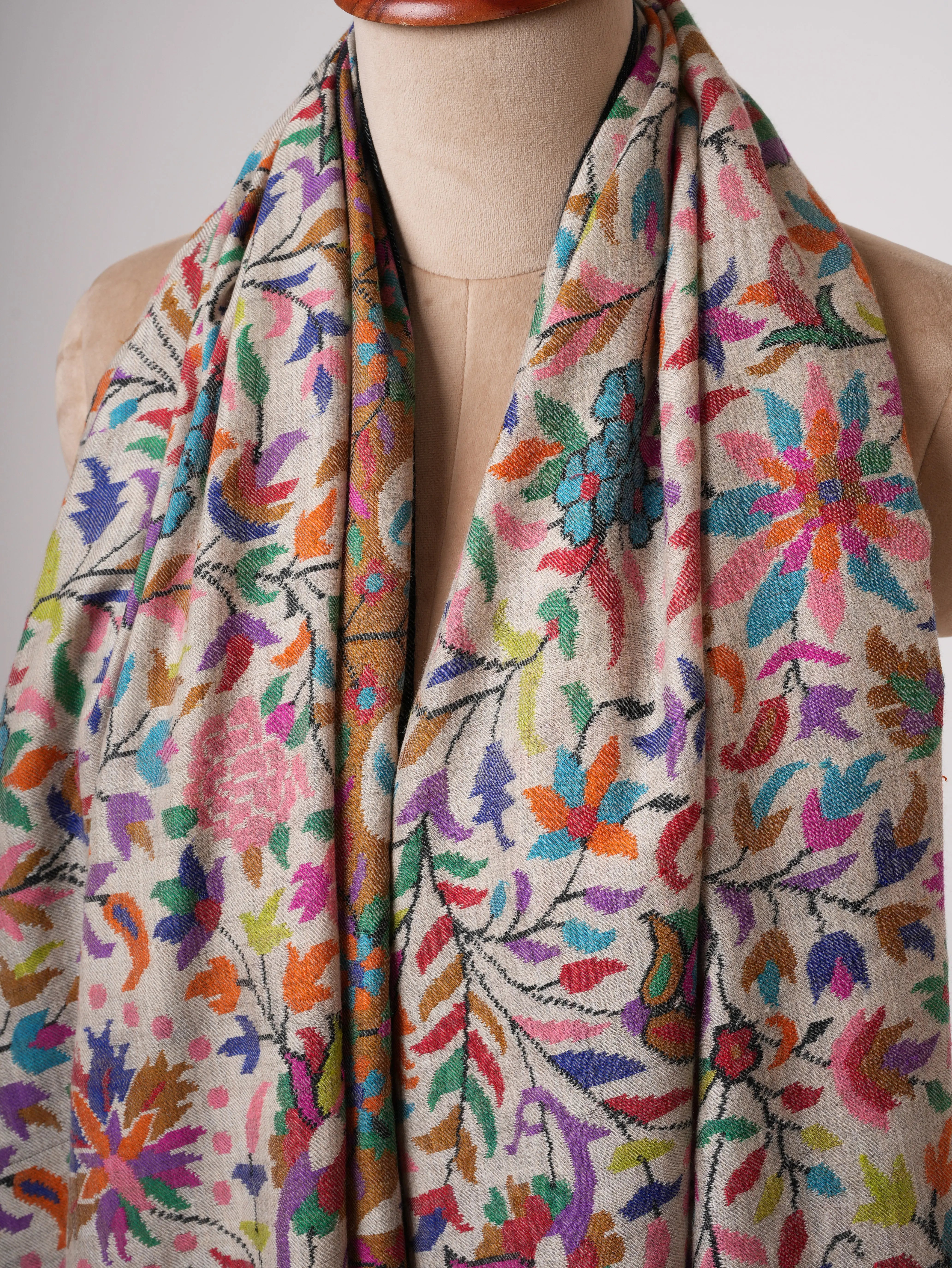 Handloomed Authentic Kani Pashmina Shawl | Handwoven in Kashmir Shahkaar