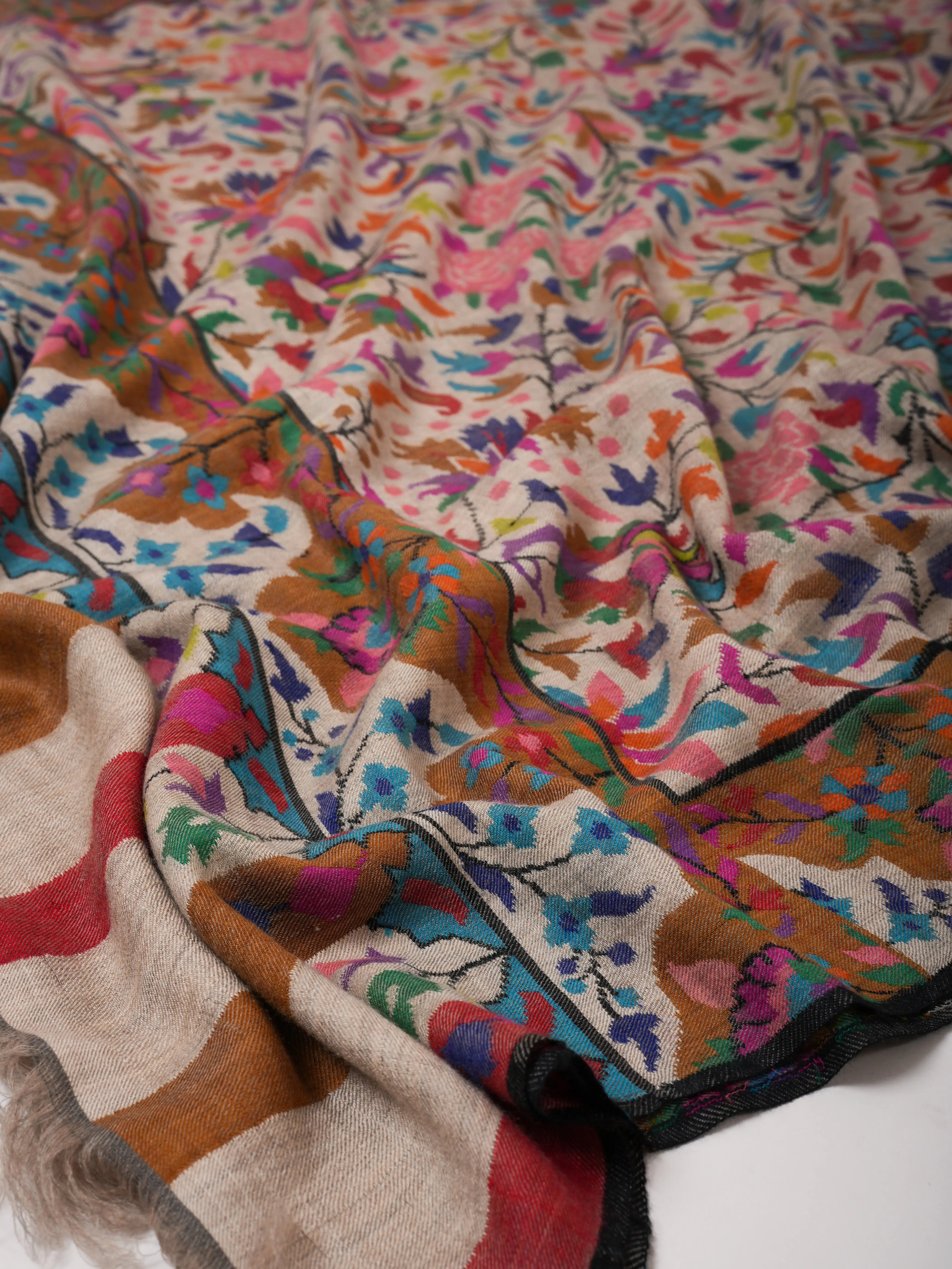 Handloomed Authentic Kani Pashmina Shawl | Handwoven in Kashmir Shahkaar