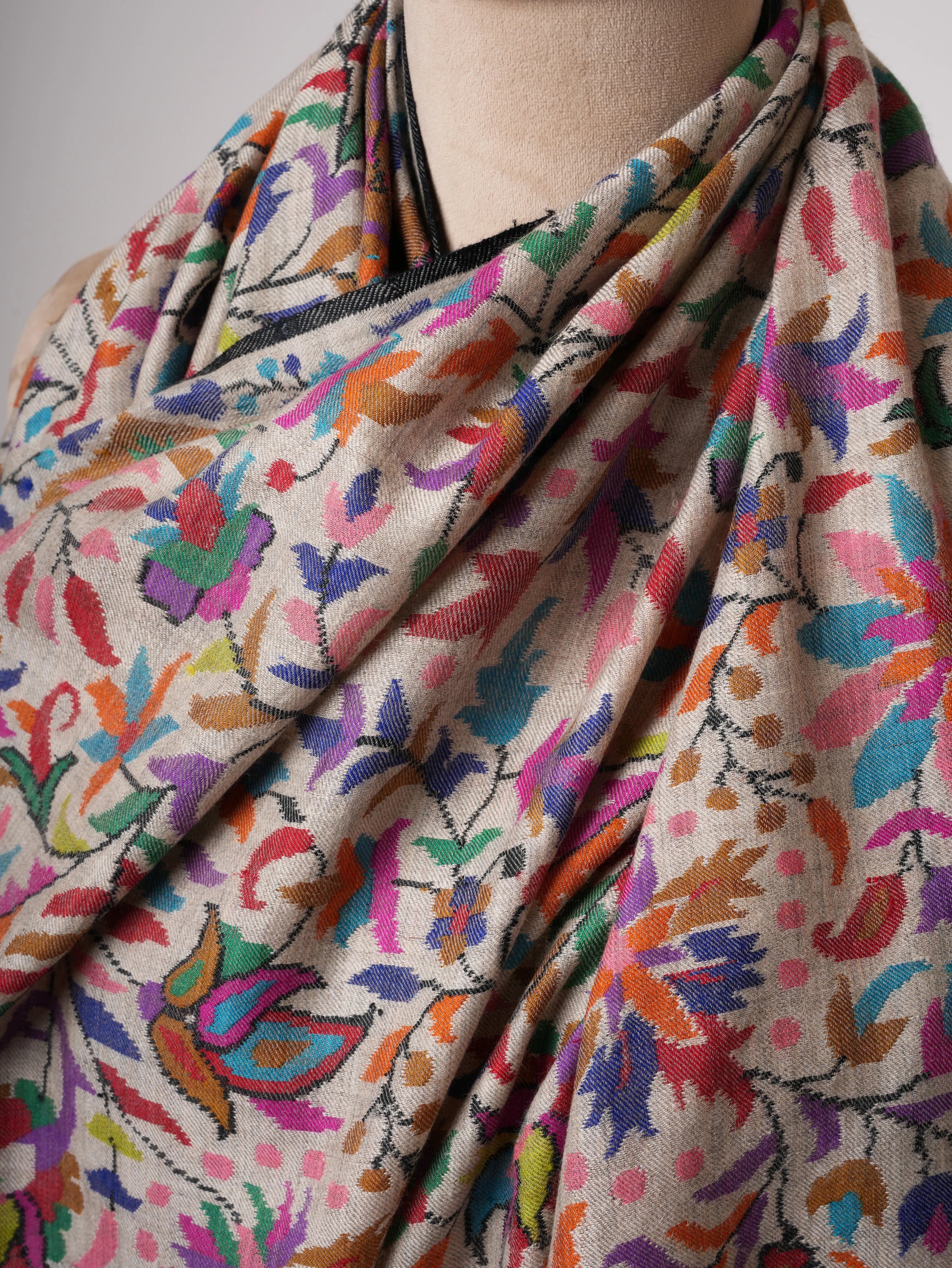 Handloomed Authentic Kani Pashmina Shawl | Handwoven in Kashmir Shahkaar