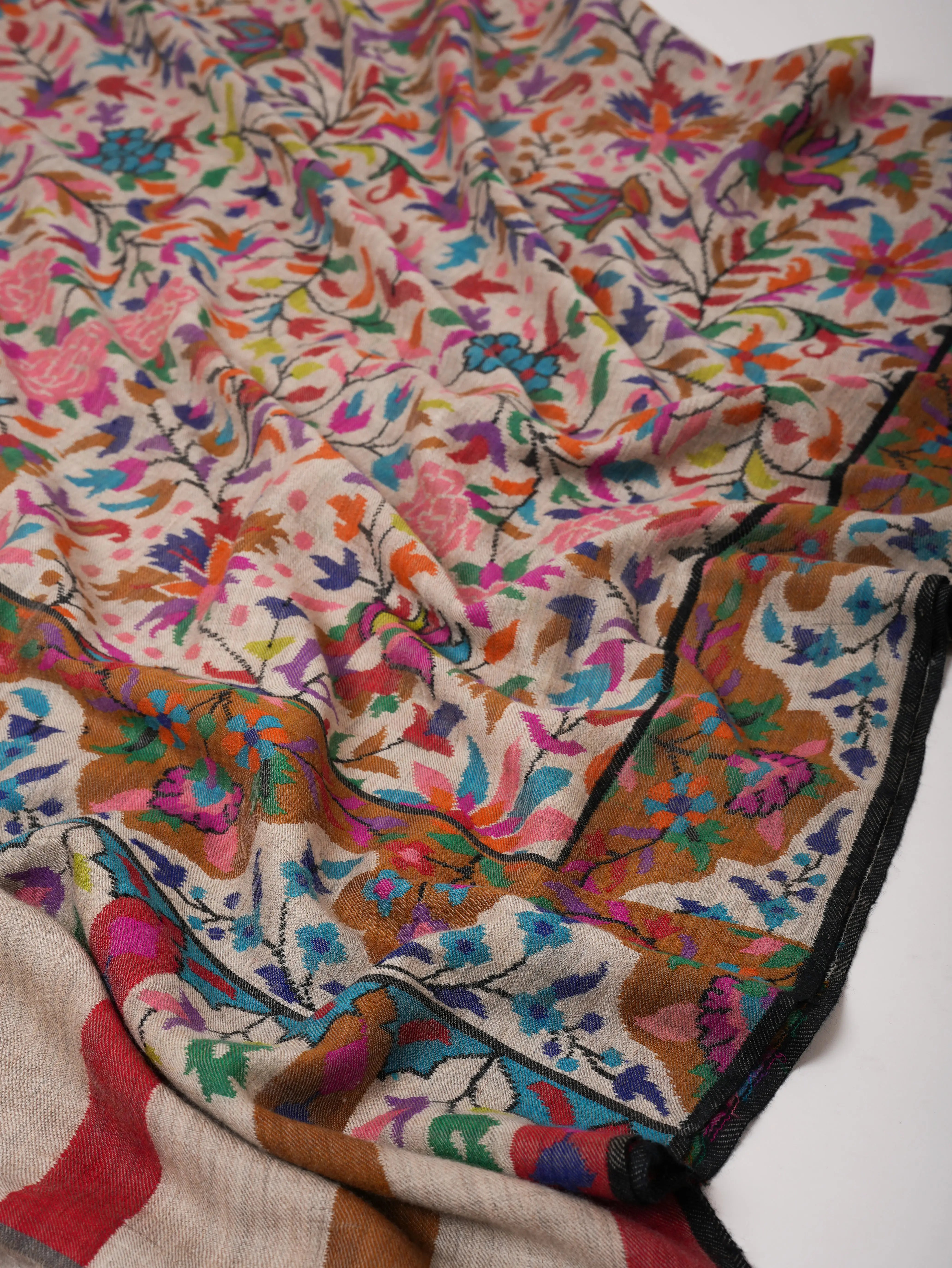 Handloomed Authentic Kani Pashmina Shawl | Handwoven in Kashmir Shahkaar
