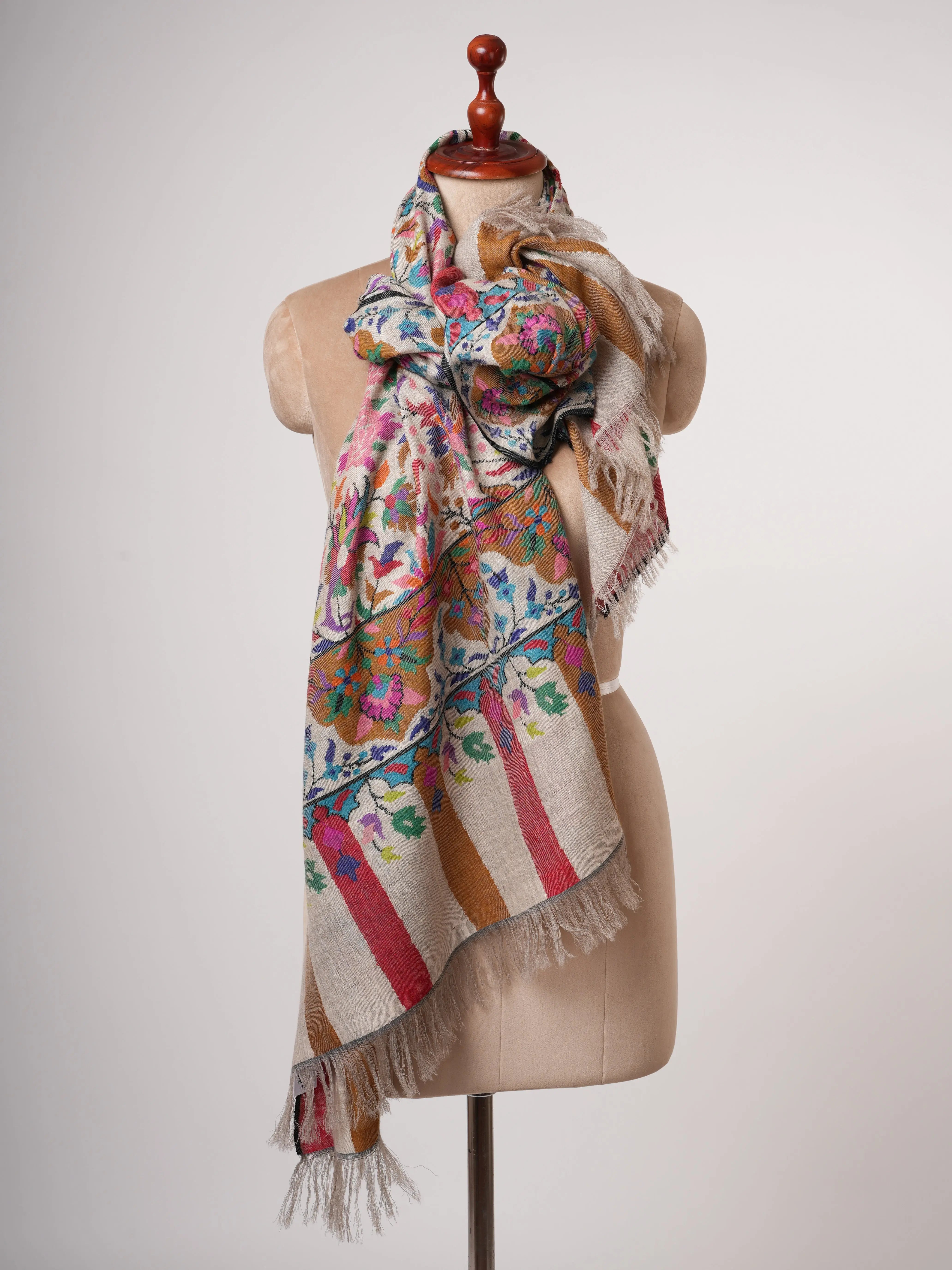 Handloomed Authentic Kani Pashmina Shawl | Handwoven in Kashmir Shahkaar