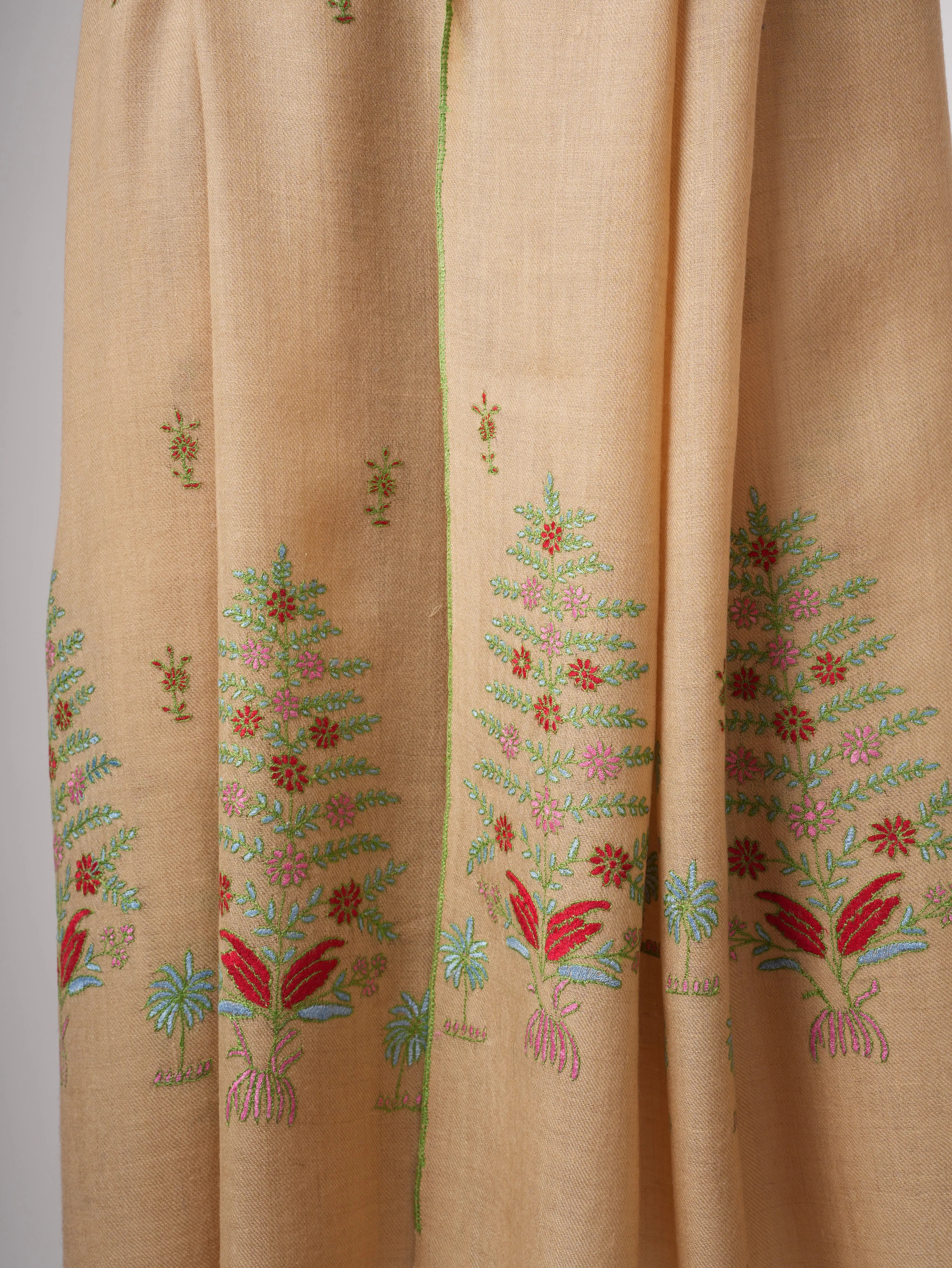 Handloomed Cashmere Scarf with Fine Hand Embroidery Shahkaar