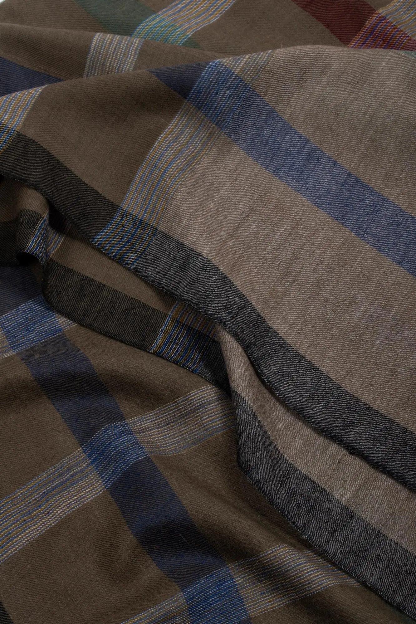 Handloomed Check Fusion Pashmina Wrap - SILIGURI Shahkaar