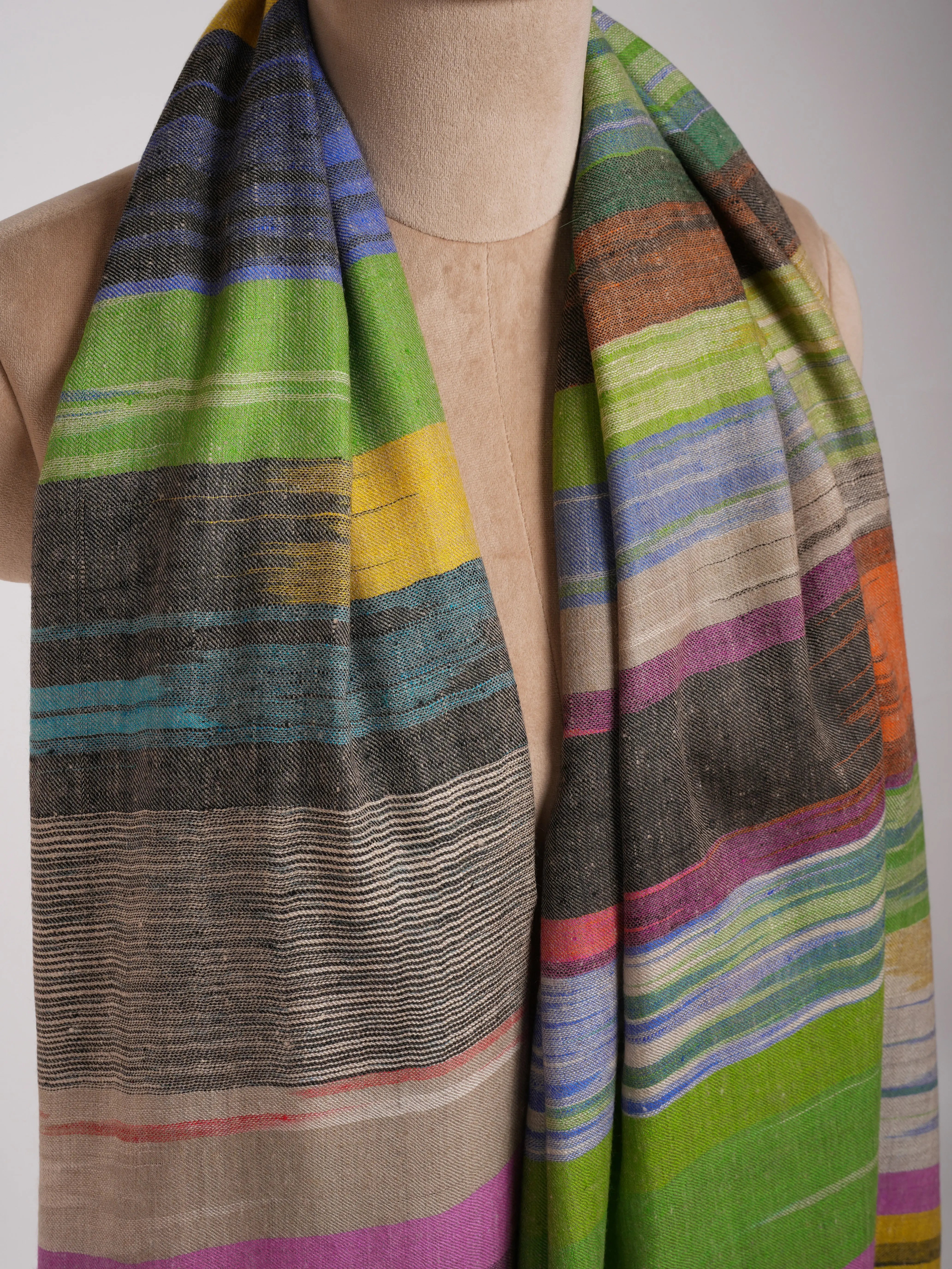 Handloomed Ikat Authentic Pashminas Shahkaar