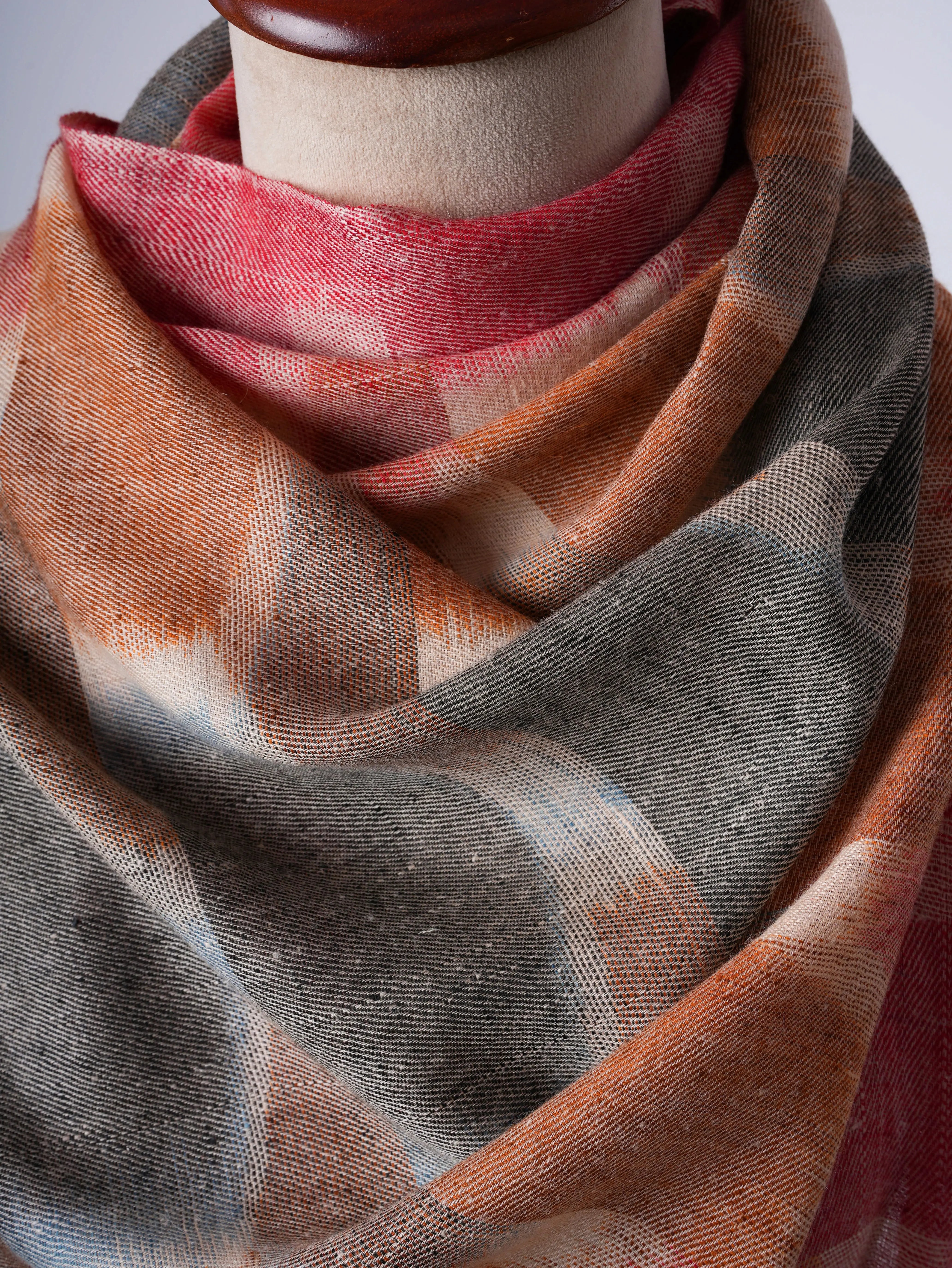 Handloomed Ikat Soft Pashmina Scarf – Timeless Luxury with Artisanal Weave Shahkaar