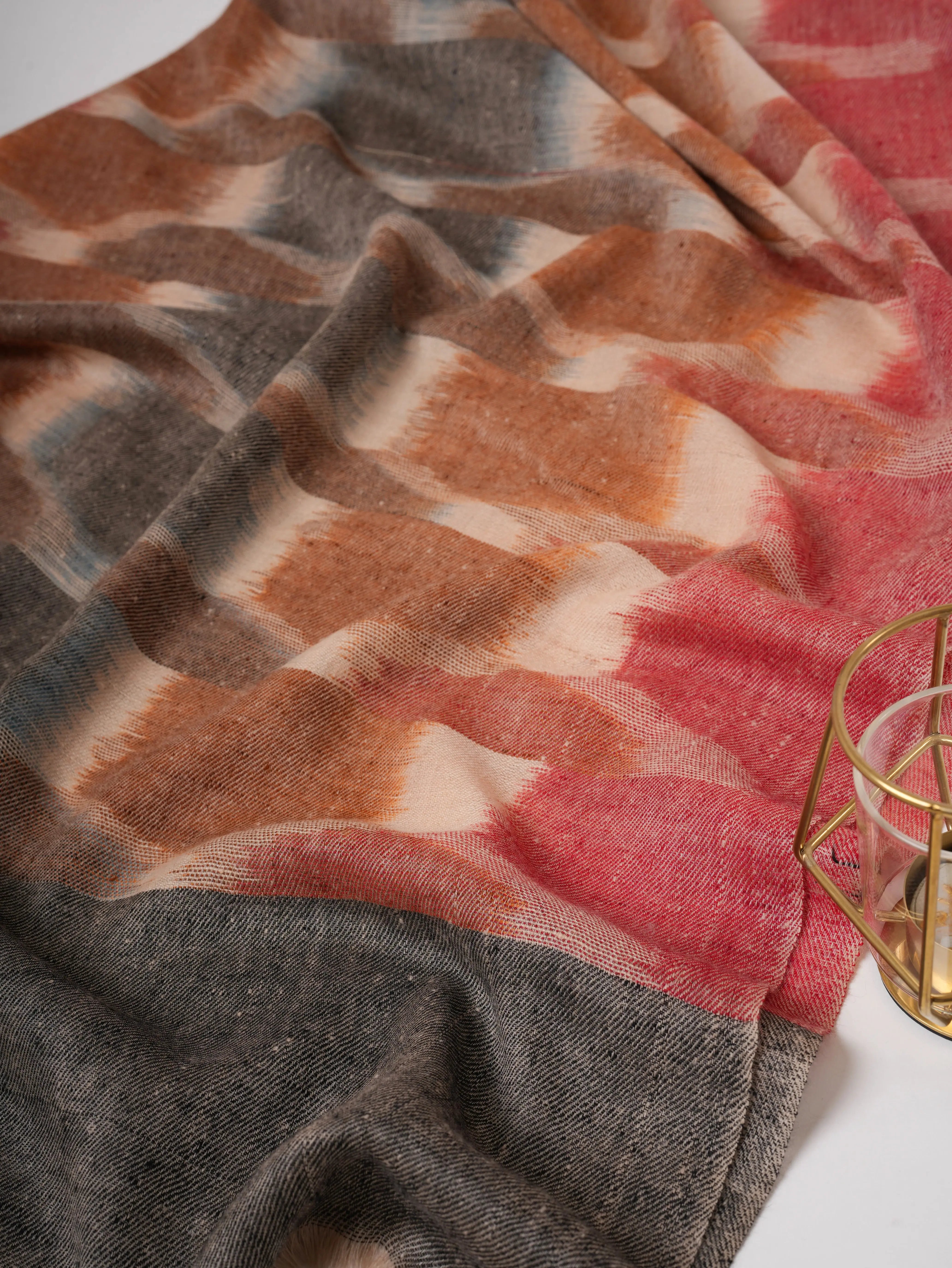 Handloomed Ikat Soft Pashmina Scarf – Timeless Luxury with Artisanal Weave Shahkaar