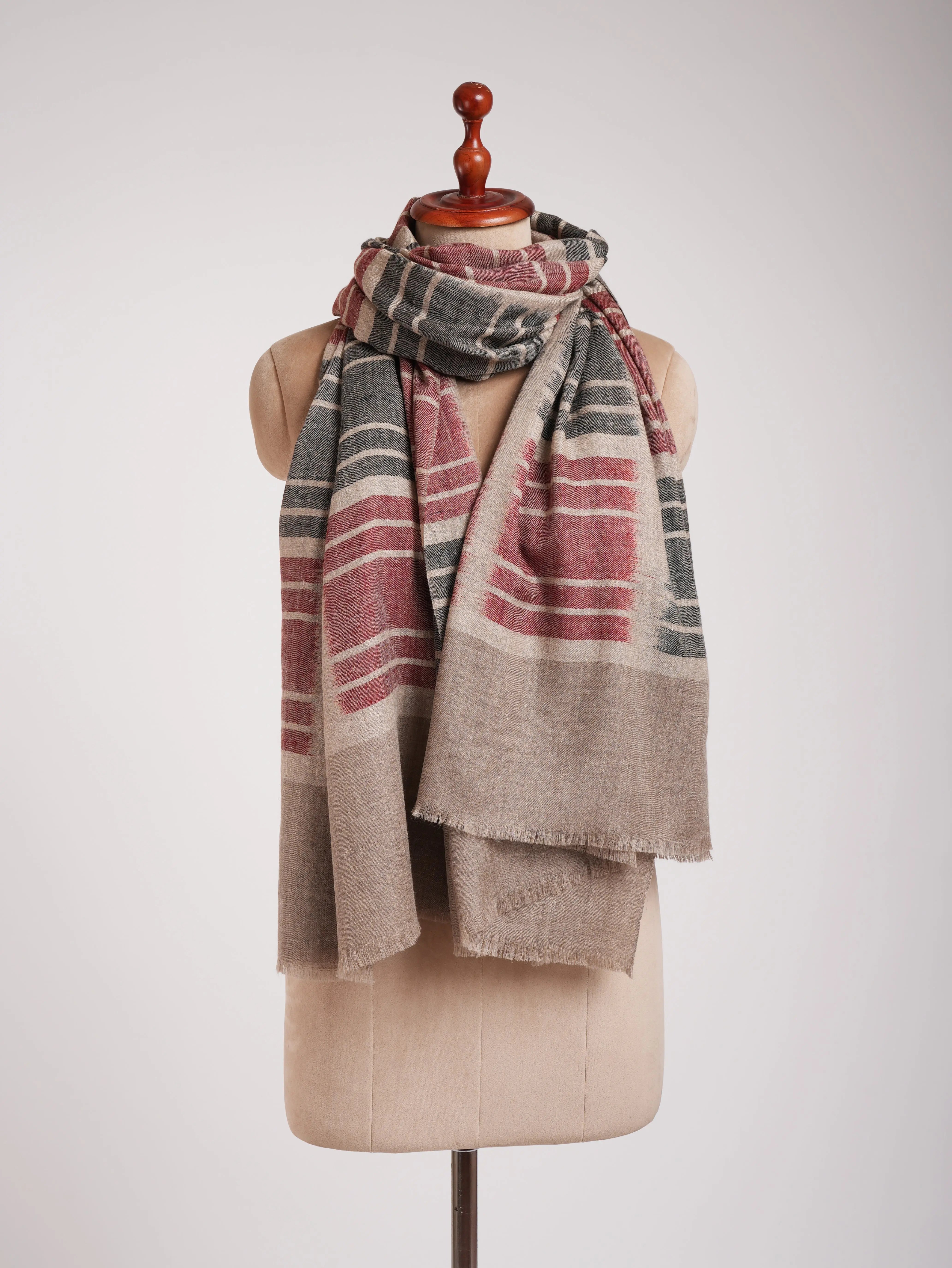 Handloomed Soft Pure Pashmina Shawl Shahkaar