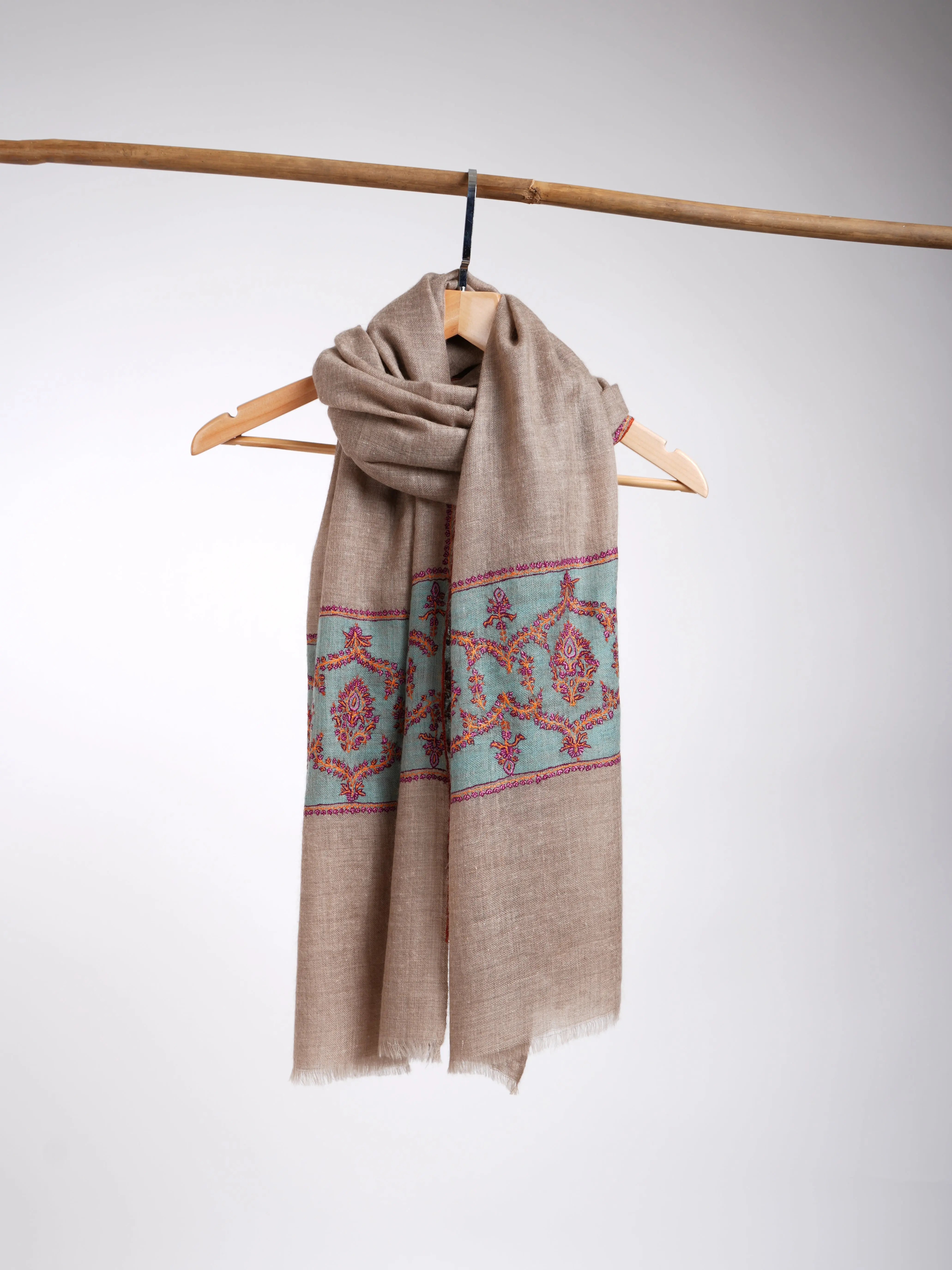 Handmade Palladar Authentic Pashmina Scarf Shahkaar