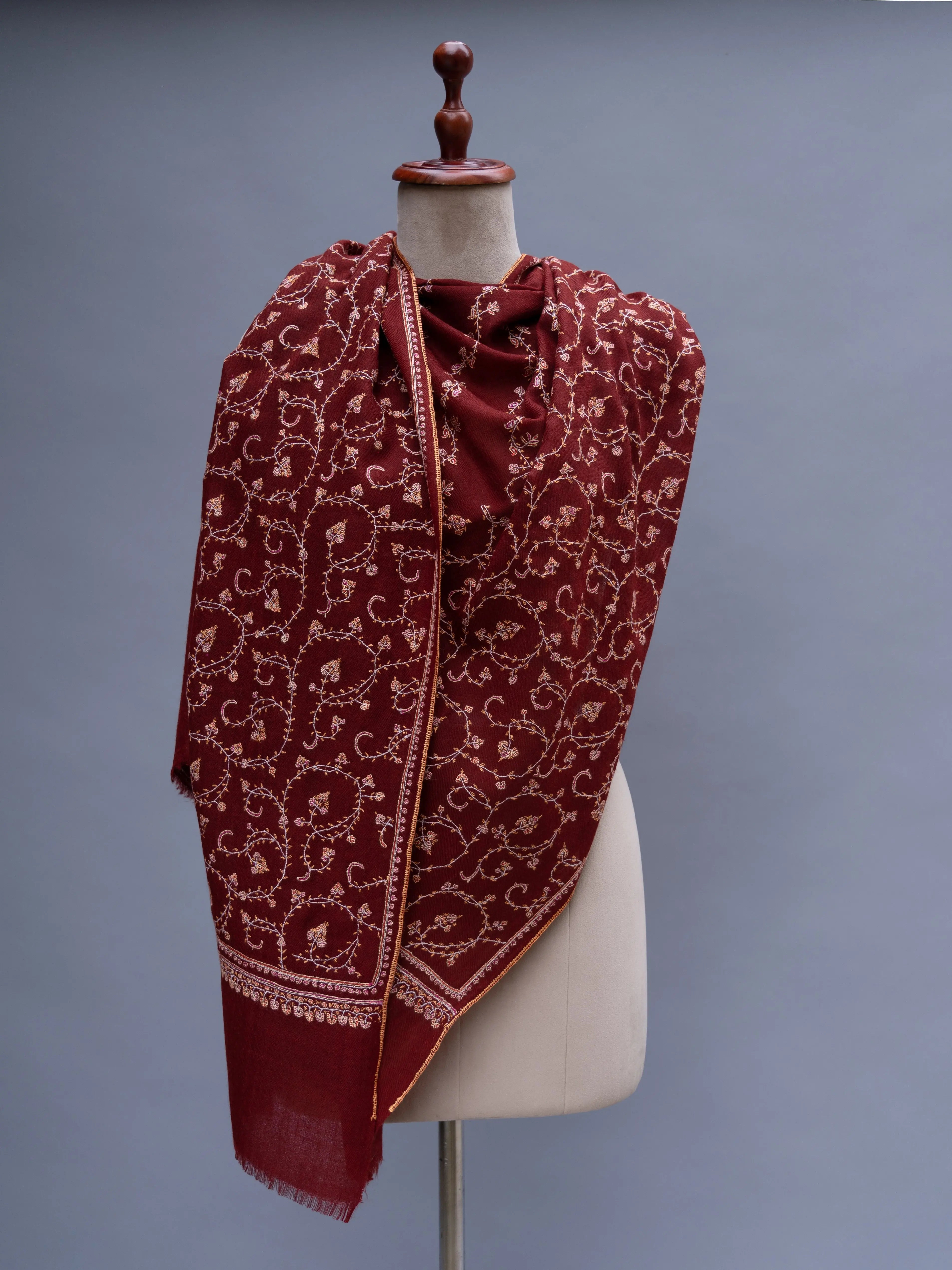 Handmade Sozni Embroidered Bridal Cashmere Wrap Shahkaar