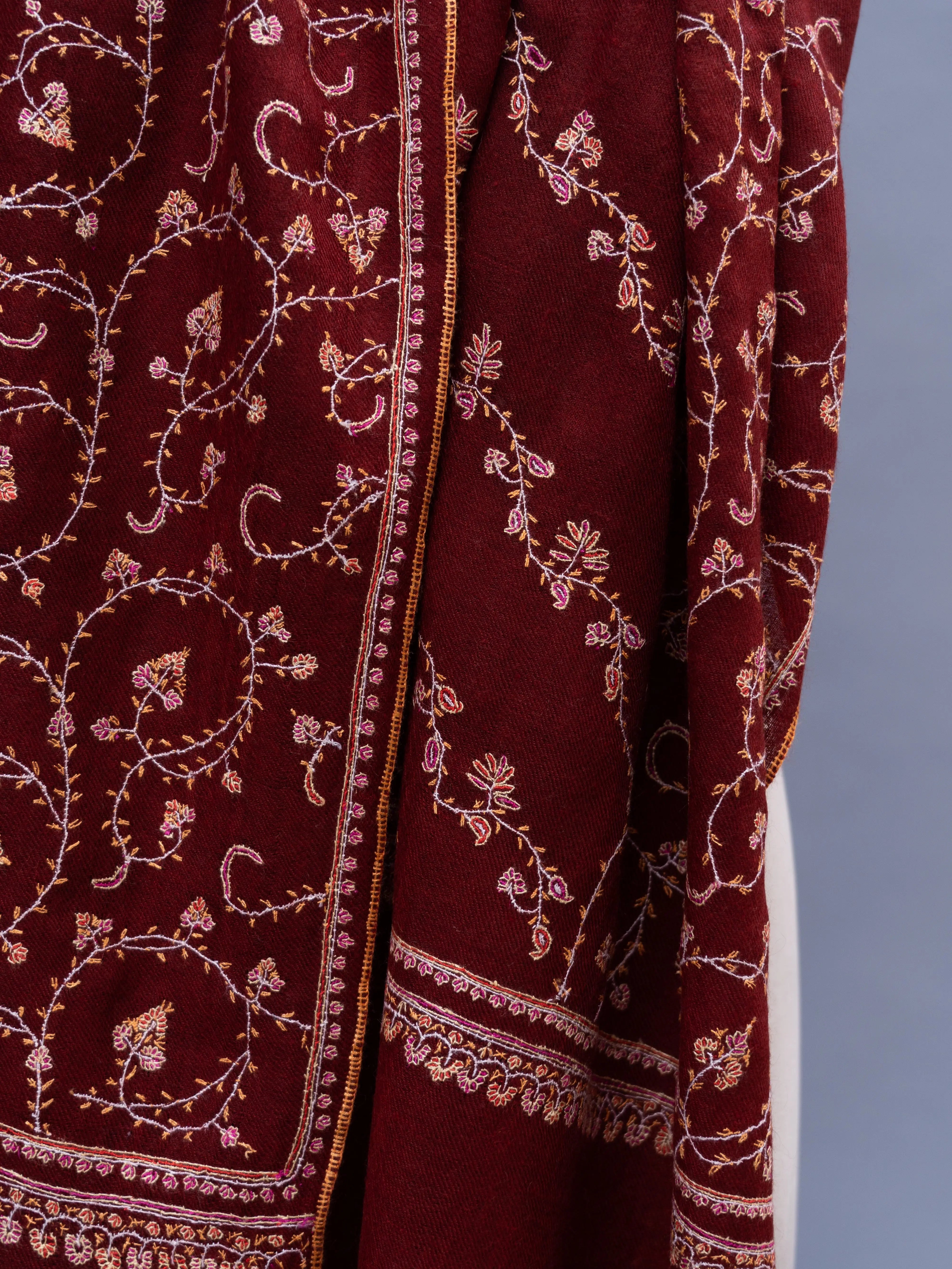 Handmade Sozni Embroidered Bridal Cashmere Wrap Shahkaar