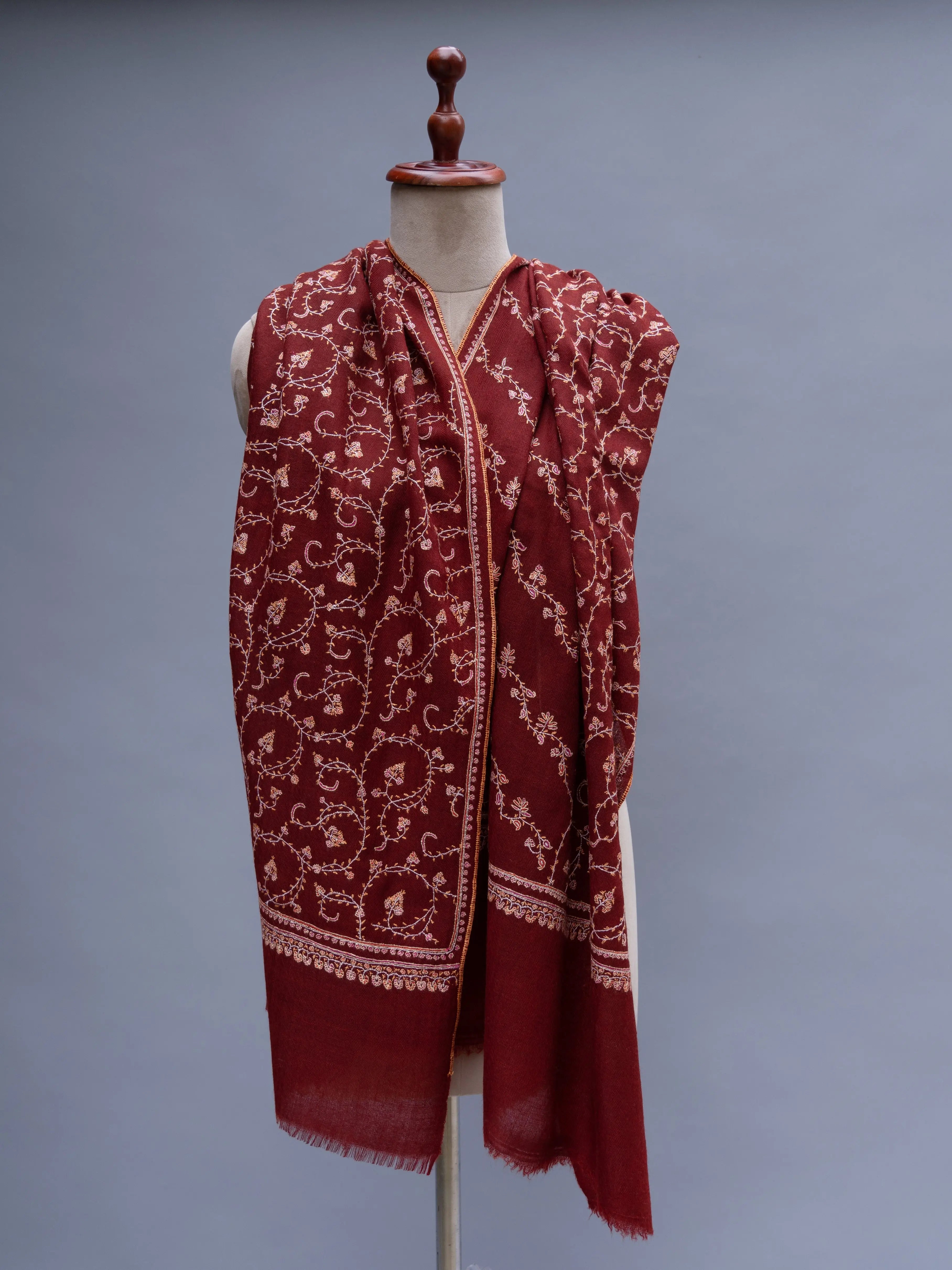 Handmade Sozni Embroidered Bridal Cashmere Wrap Shahkaar