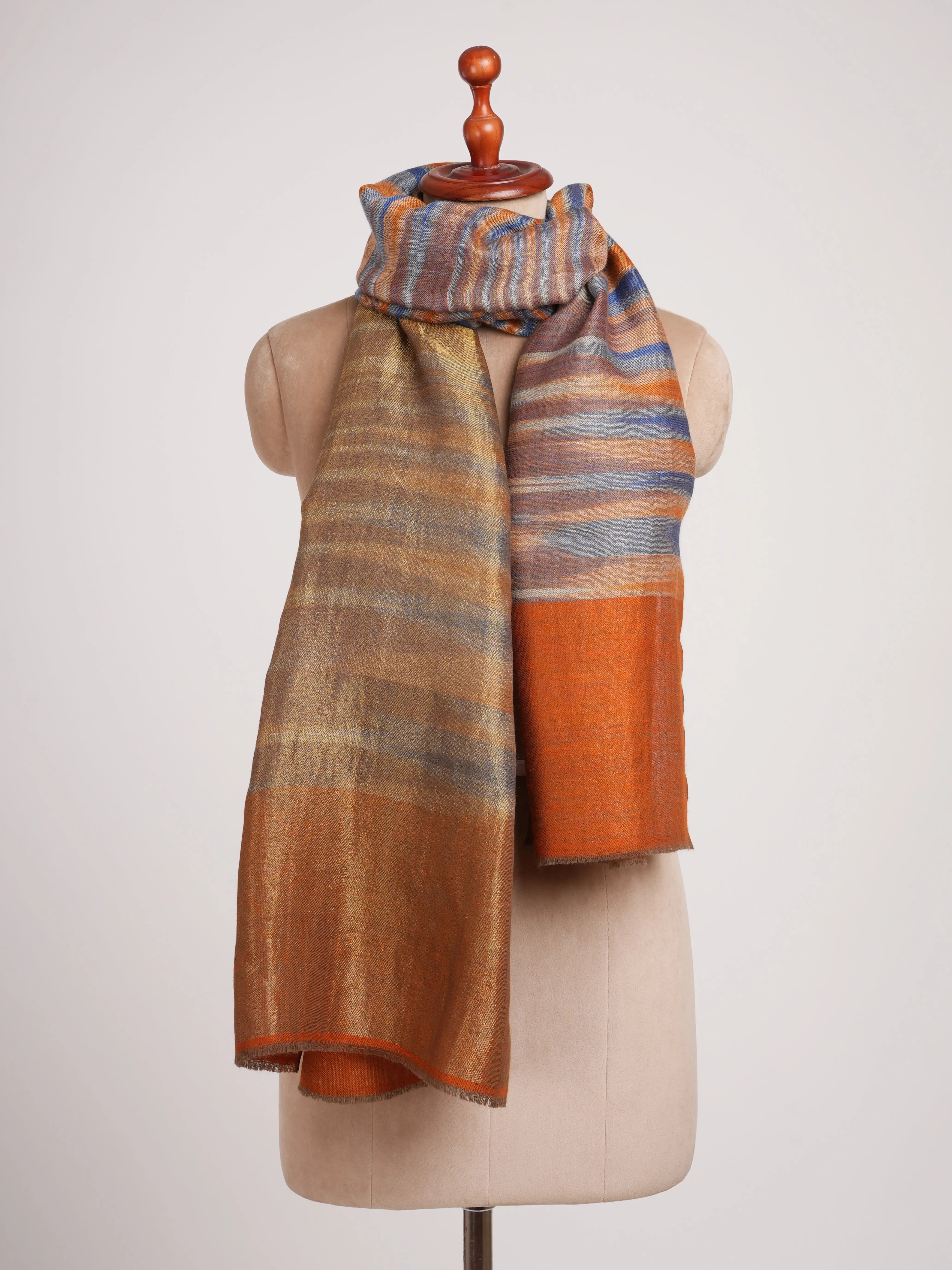 Handwoven Dorukha Cashmere Stole Shahkaar