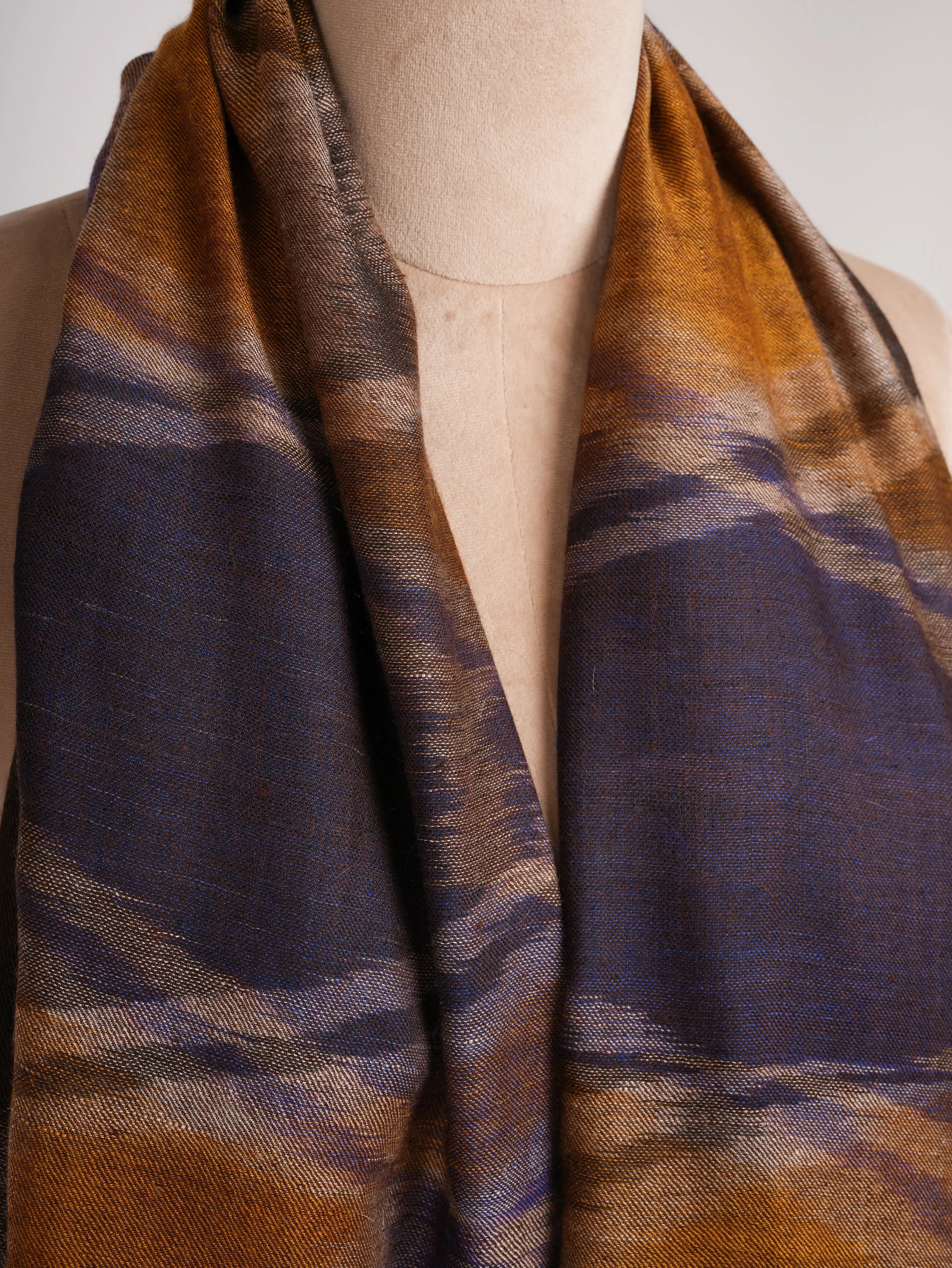 Handwoven Ikat Corporate Baddie Pashmina Neck Wrap Shahkaar
