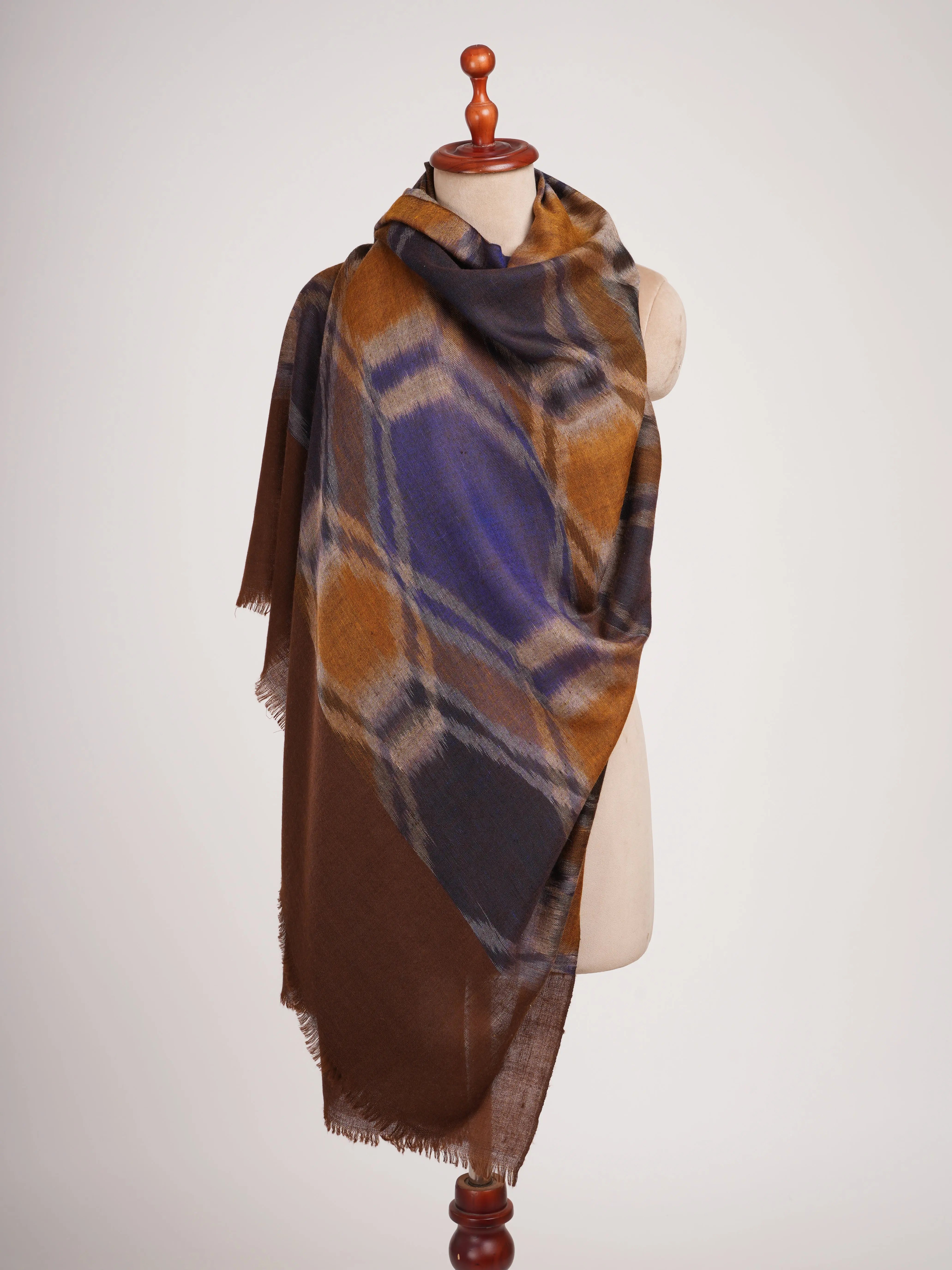 Handwoven Ikat Corporate Baddie Pashmina Neck Wrap Shahkaar