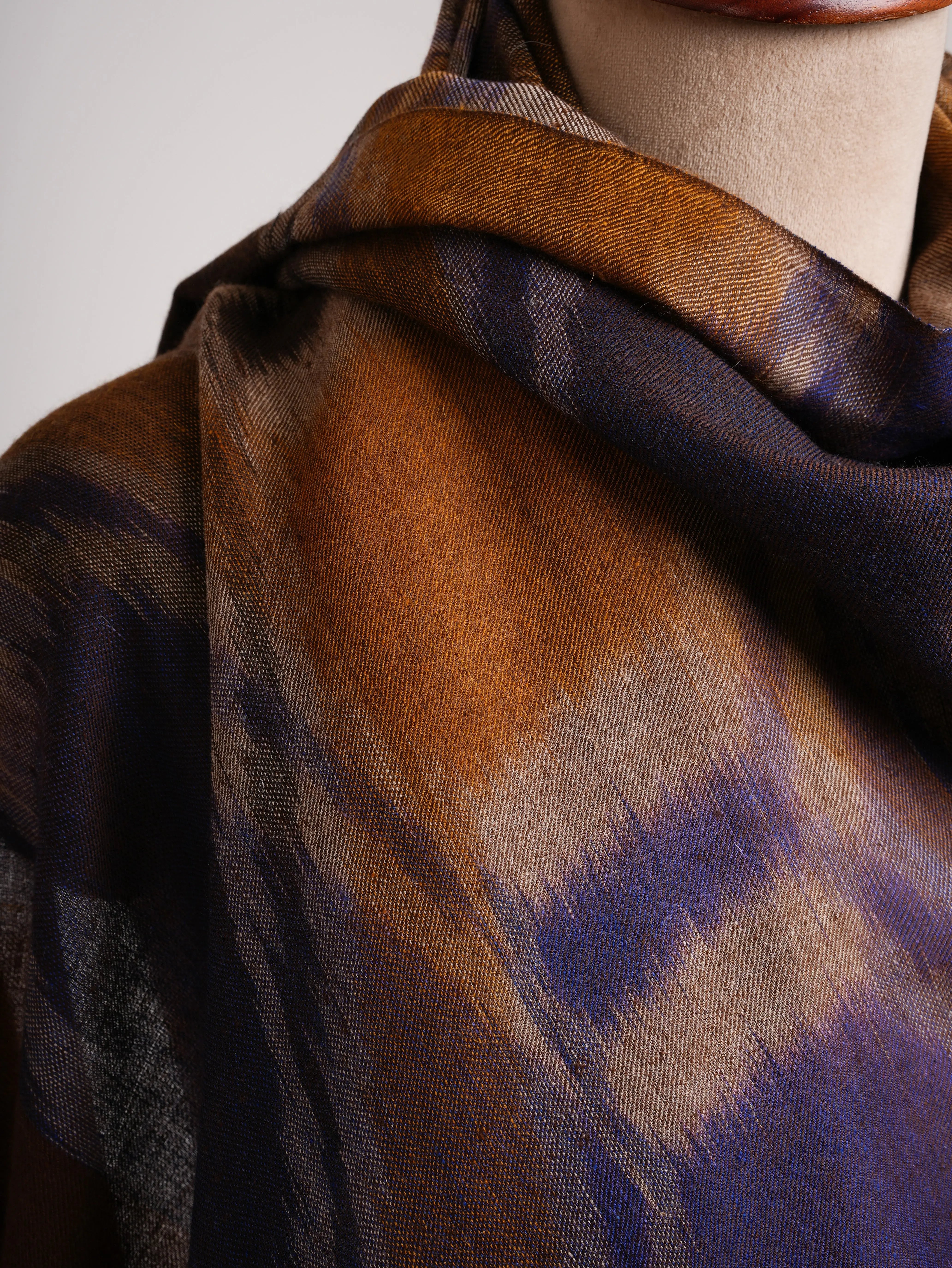 Handwoven Ikat Corporate Baddie Pashmina Neck Wrap Shahkaar