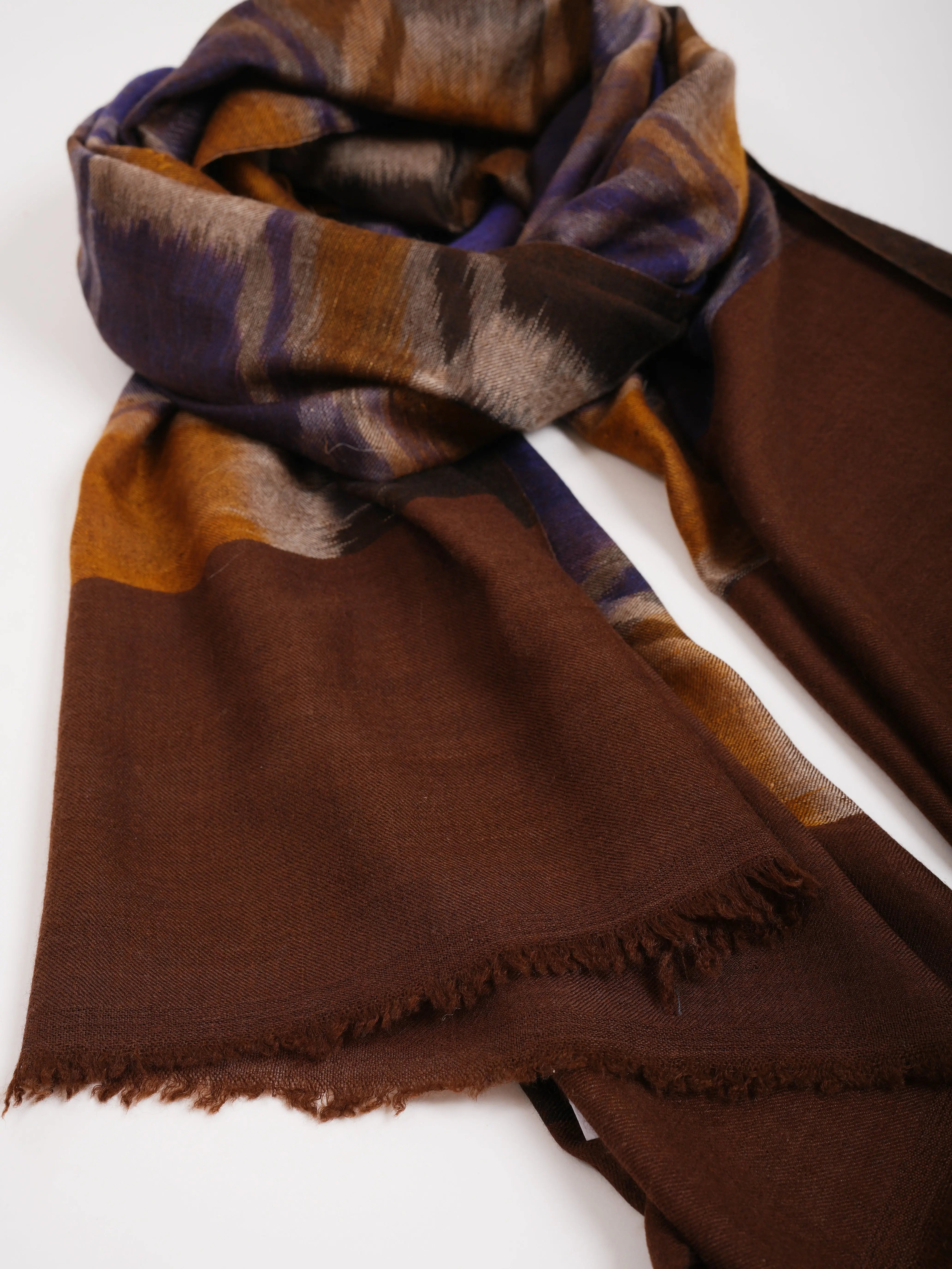 Handwoven Ikat Corporate Baddie Pashmina Neck Wrap Shahkaar