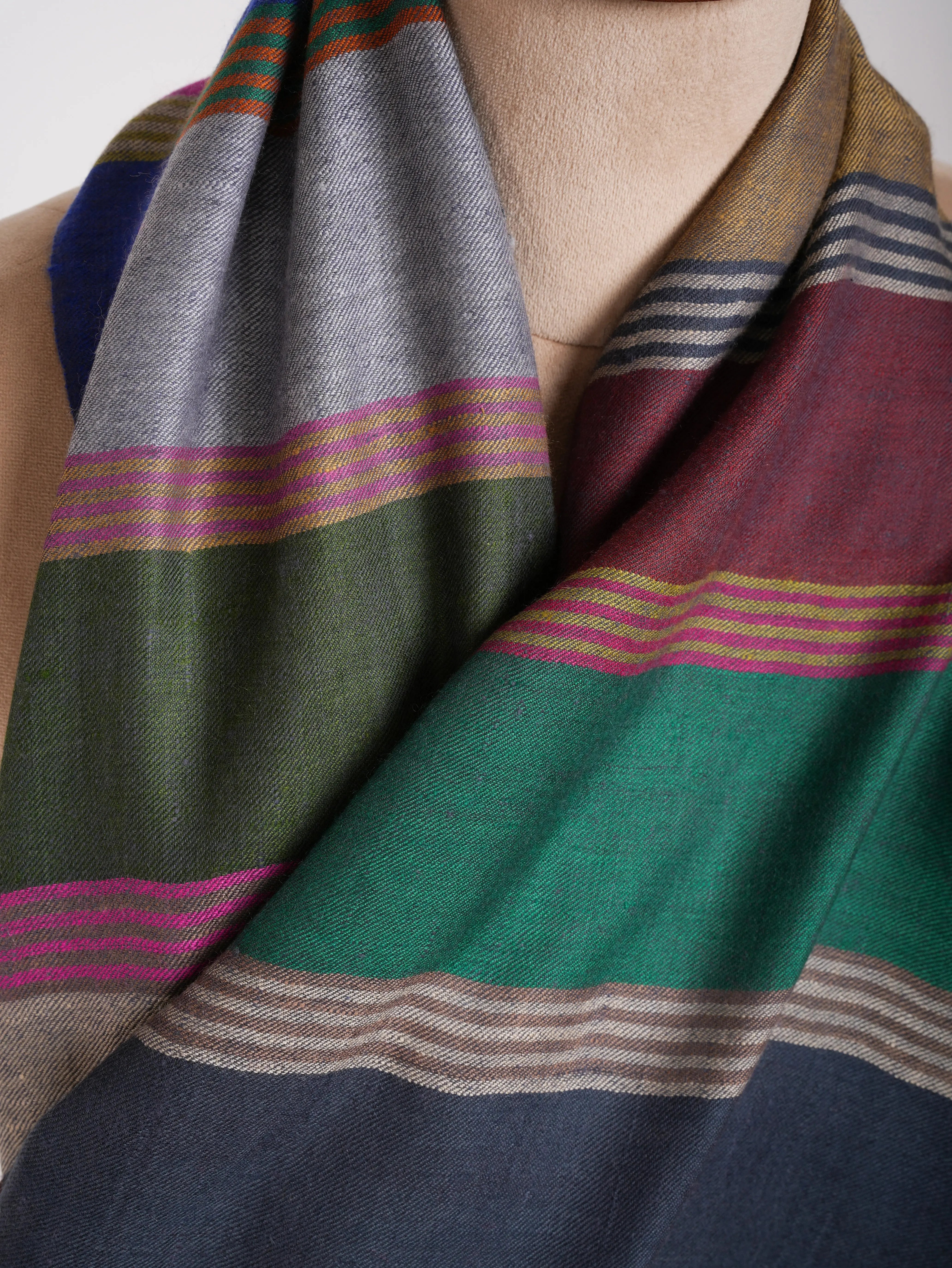 Handwoven Indian Pashmina Shawl Shahkaar