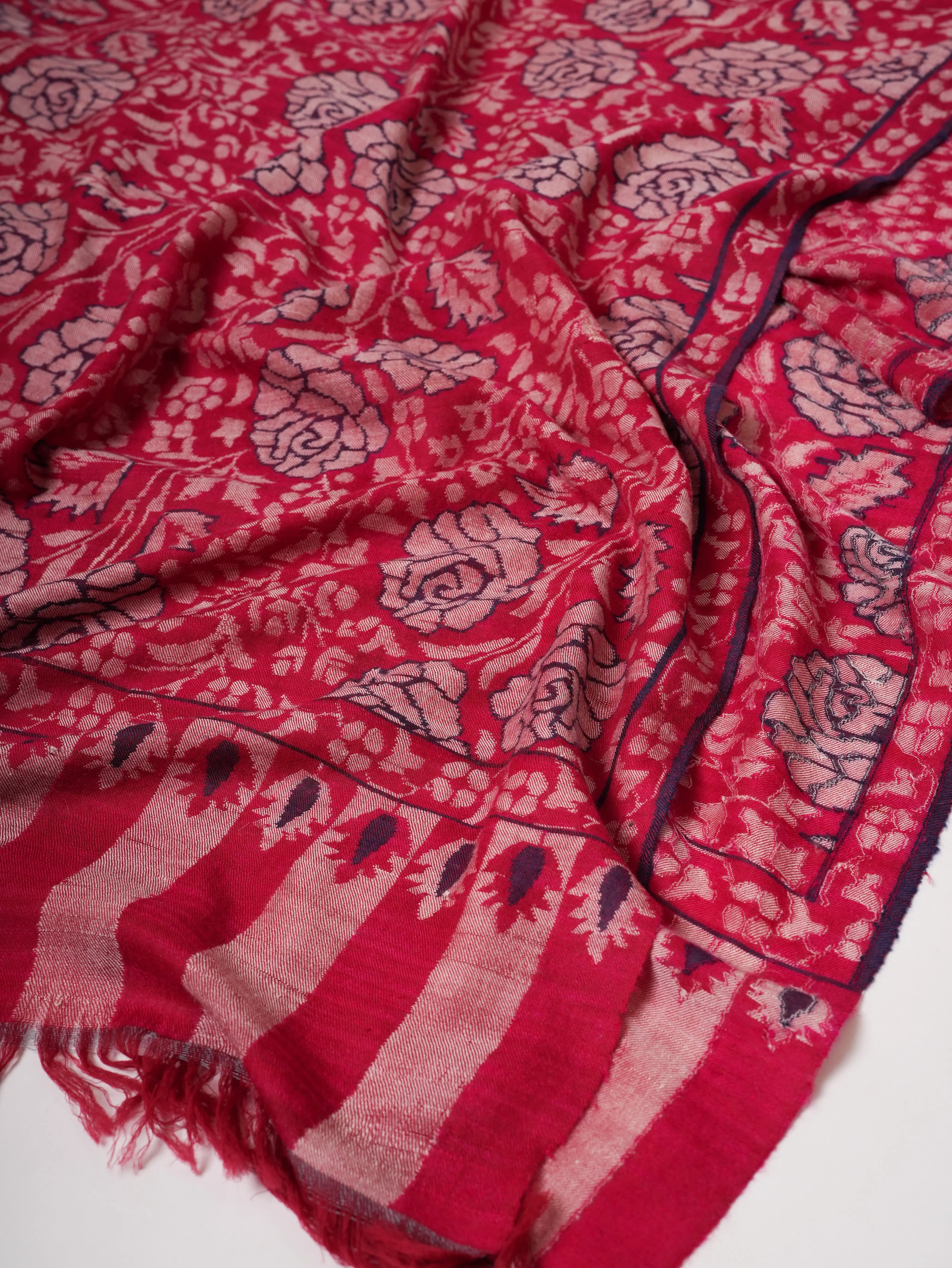 Handwoven Kani Pashmina Shawl with Floral Motifs Shahkaar