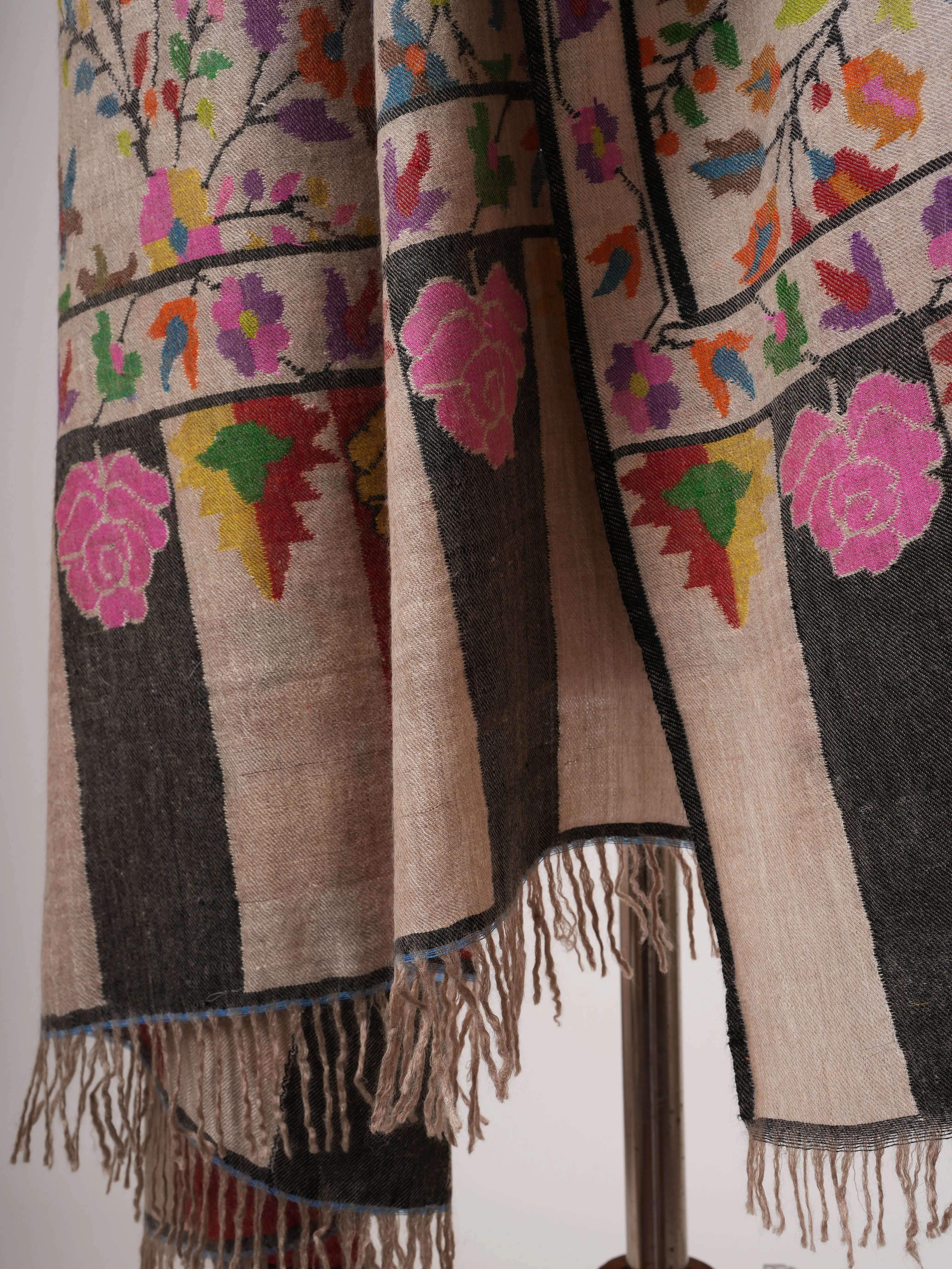Handwoven Pure Pashmina Kani Shawl | Delicately Crafted Luxury Shahkaar
