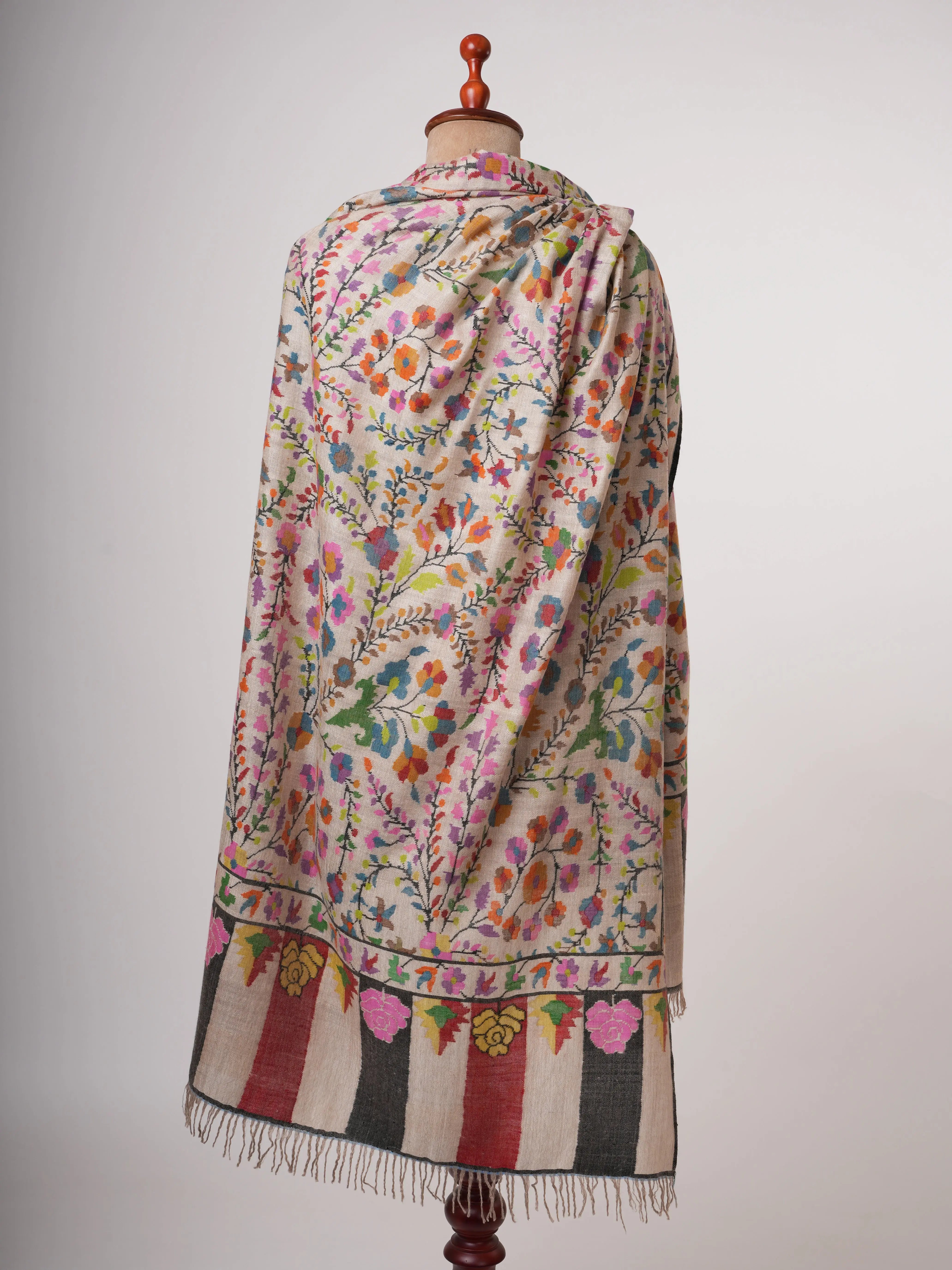 Handwoven Pure Pashmina Kani Shawl | Delicately Crafted Luxury Shahkaar