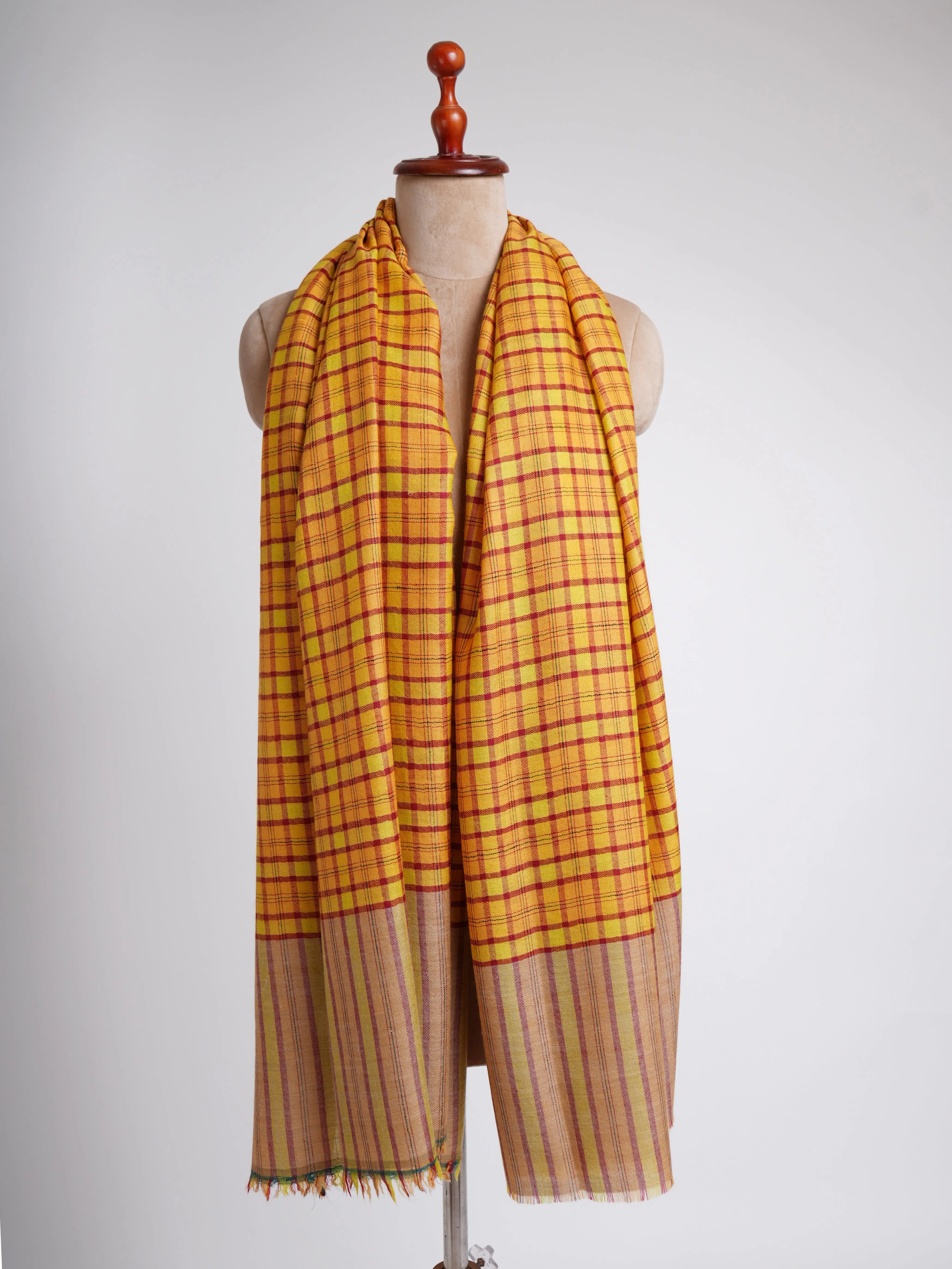 Handwoven Pure Pashmina Shawl from Kashmir Shahkaar