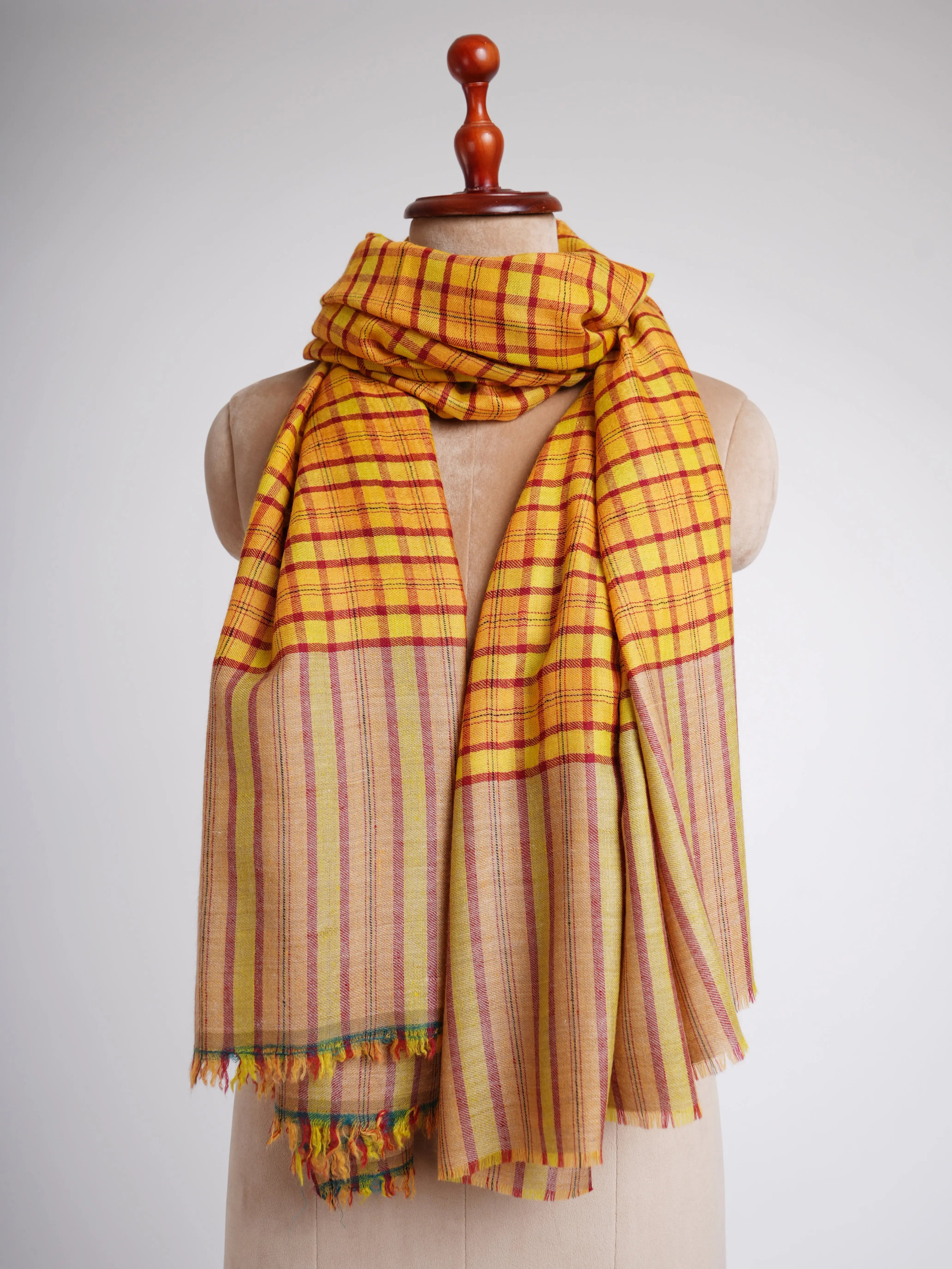 Handwoven Pure Pashmina Shawl from Kashmir Shahkaar