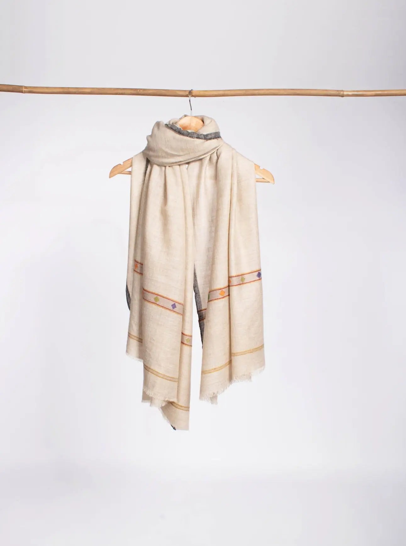 Jaenjar Kani Woven Stripe Pashmina Shawl - STOCKPORT Shahkaar