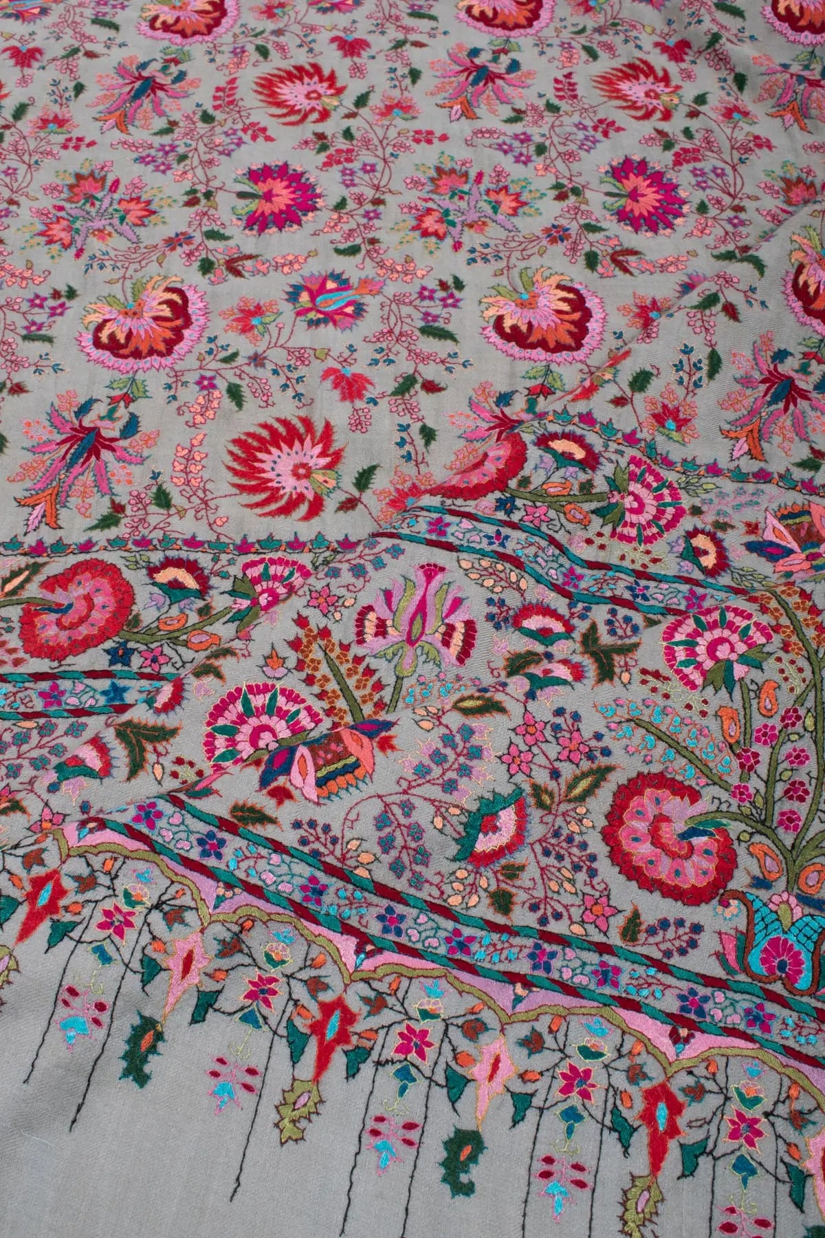 Lavender Blue Jamavar Pashmina Shawl - MILEY Shahkaar
