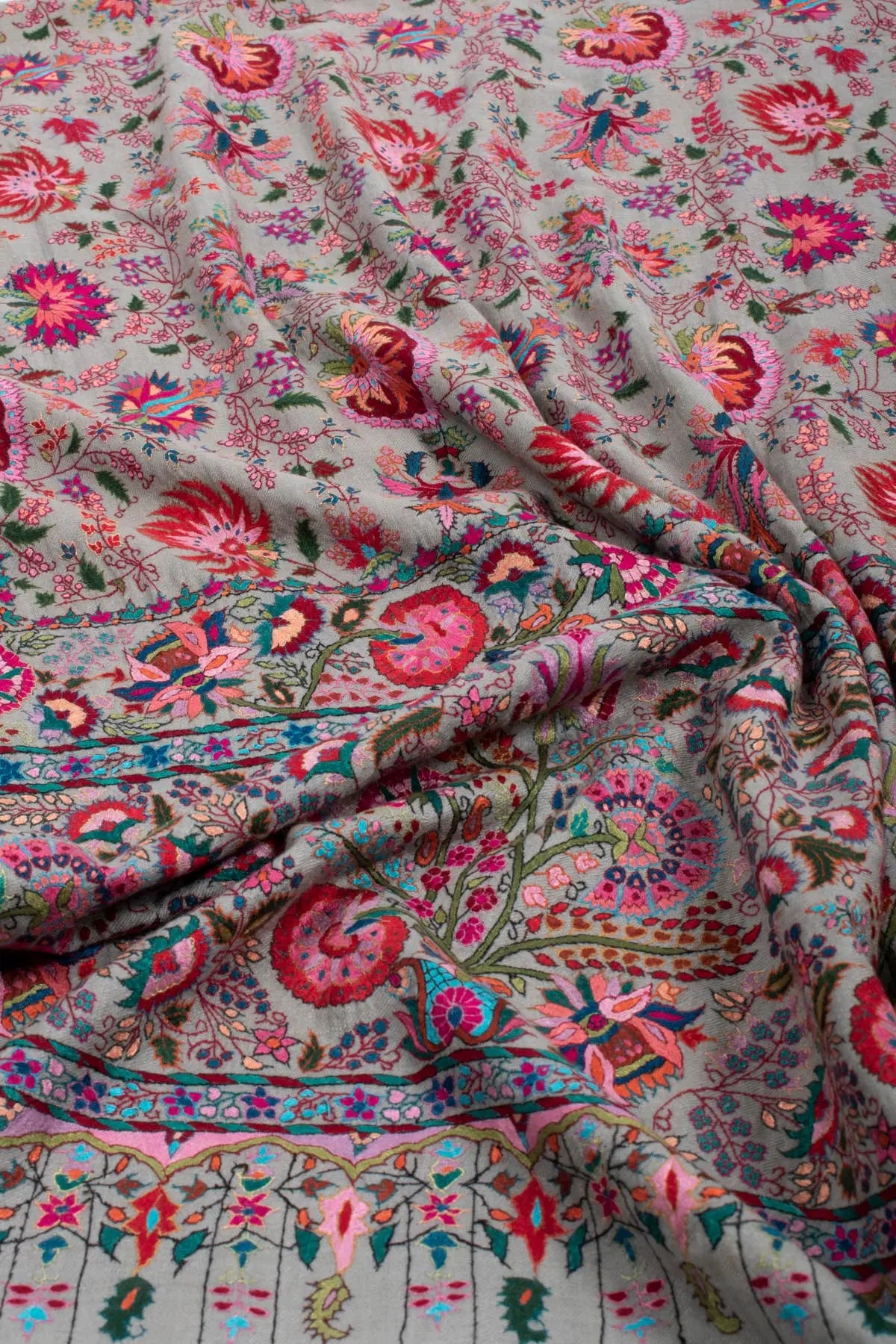 Lavender Blue Jamavar Pashmina Shawl - MILEY Shahkaar