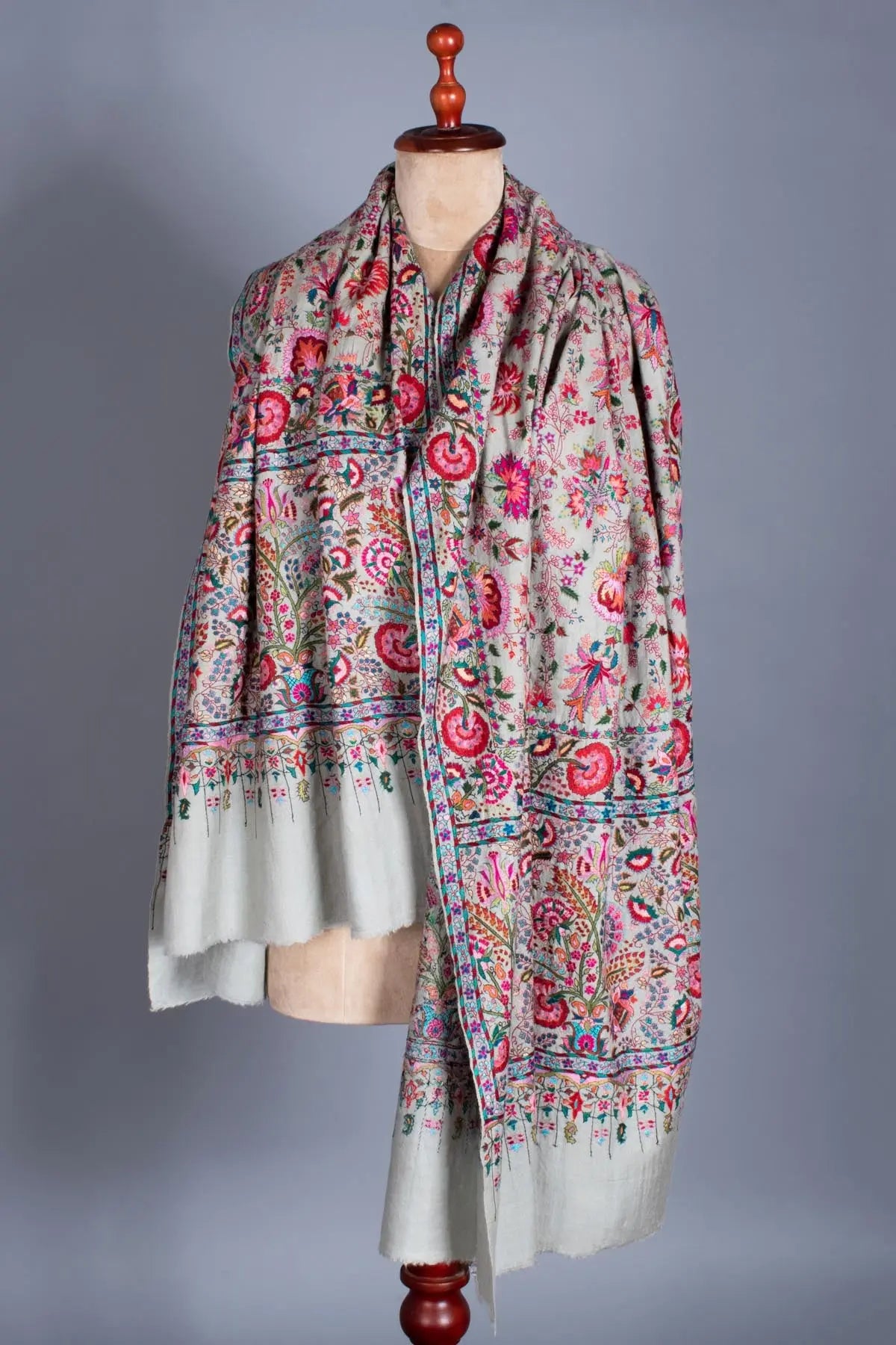 Lavender Blue Jamavar Pashmina Shawl - MILEY Shahkaar