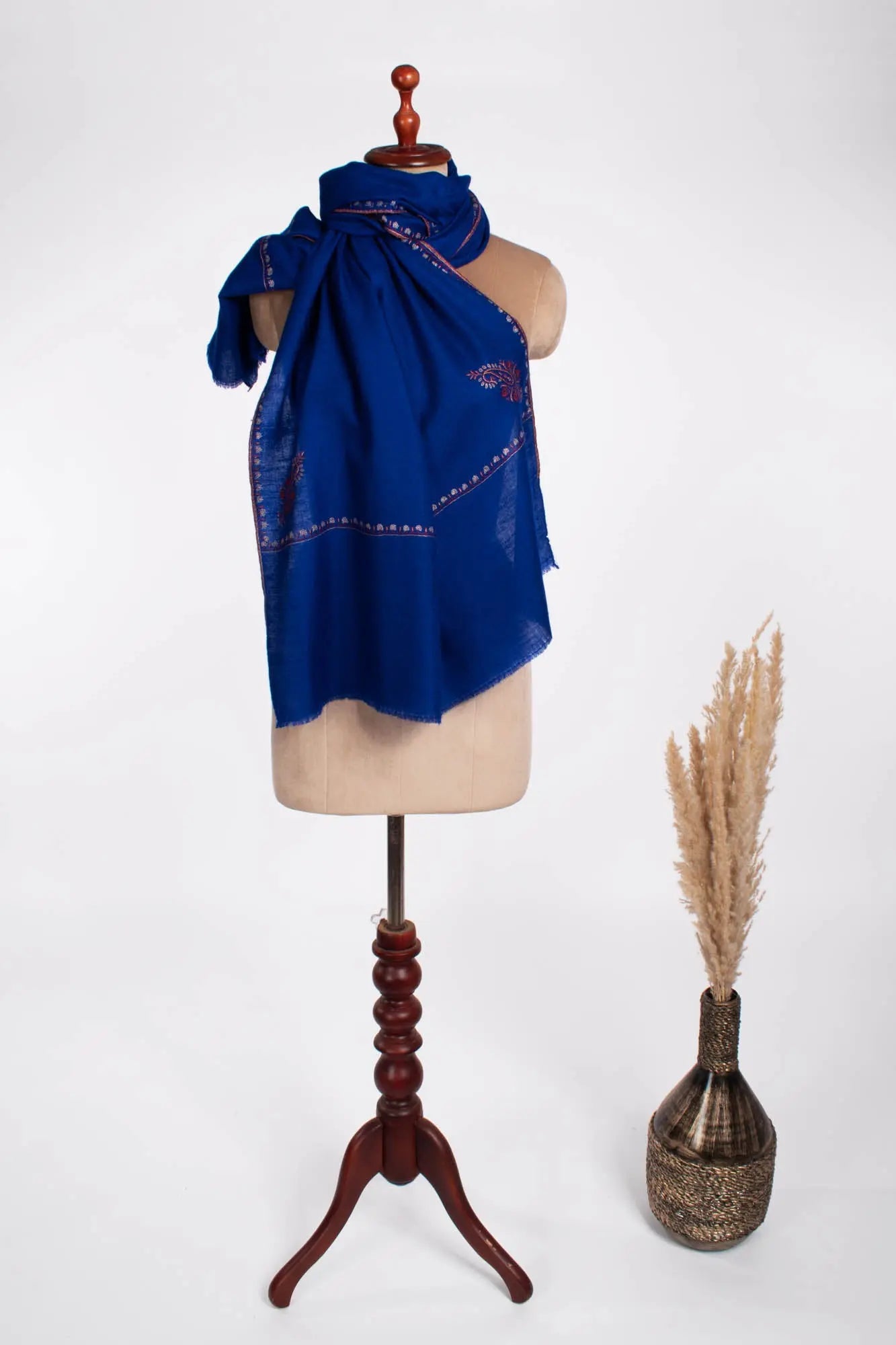 Lightweight Royal Blue Cashmere Scarf - HOPE Shahkaar