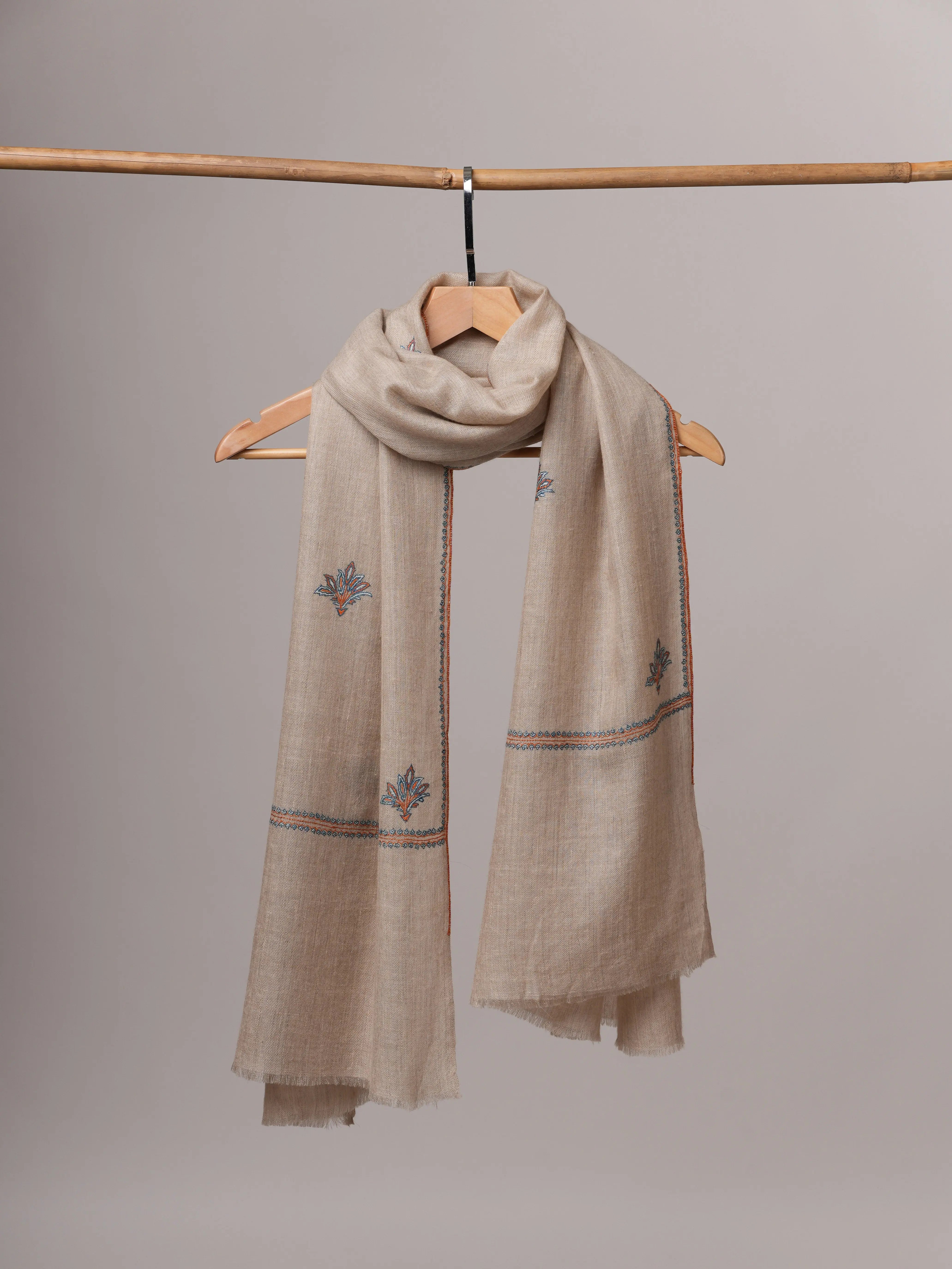 Luxurious Baby Soft Cashmere Wrap with Buteh Hand Embroidery Shahkaar