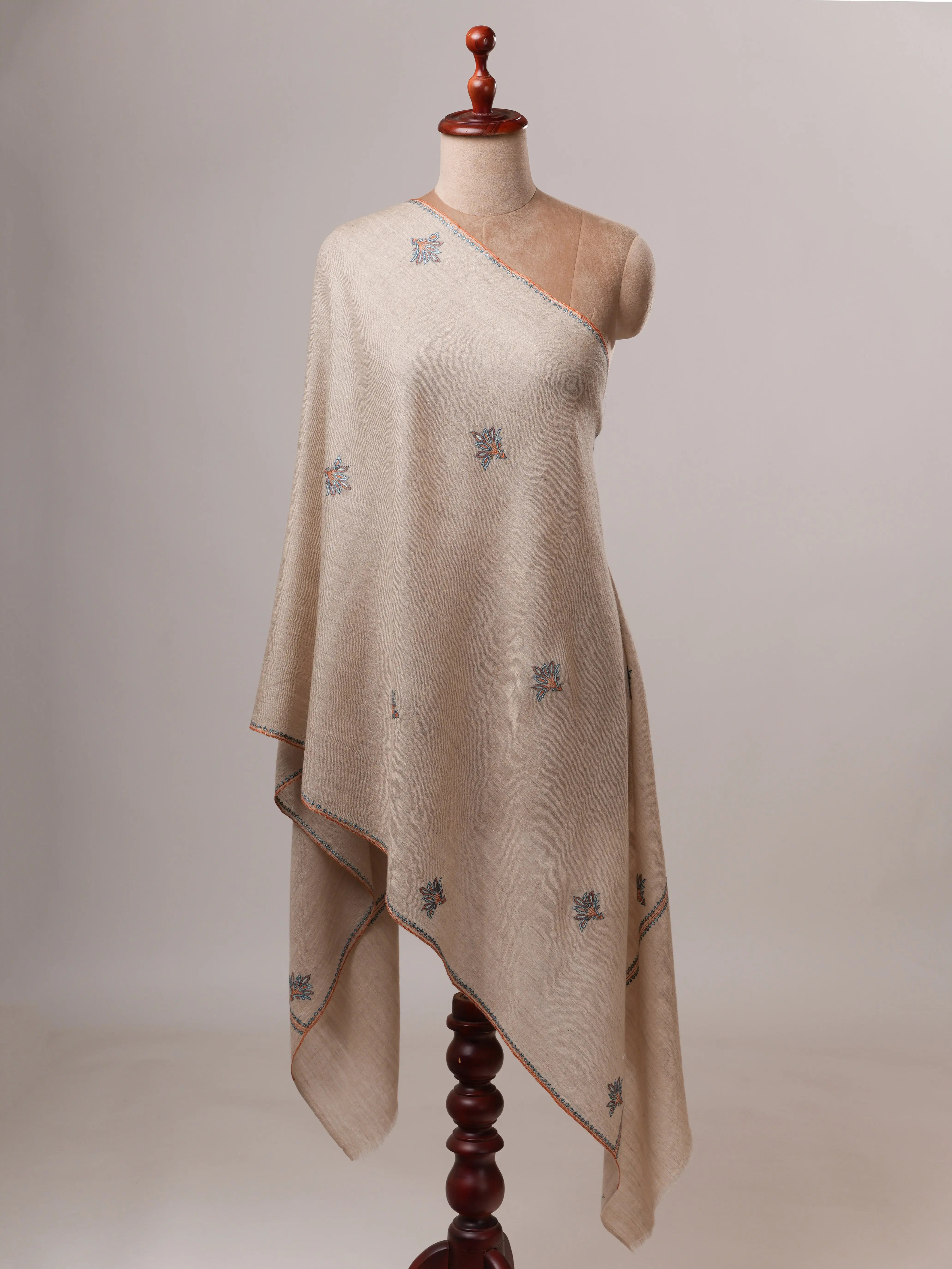 Luxurious Baby Soft Cashmere Wrap with Buteh Hand Embroidery Shahkaar