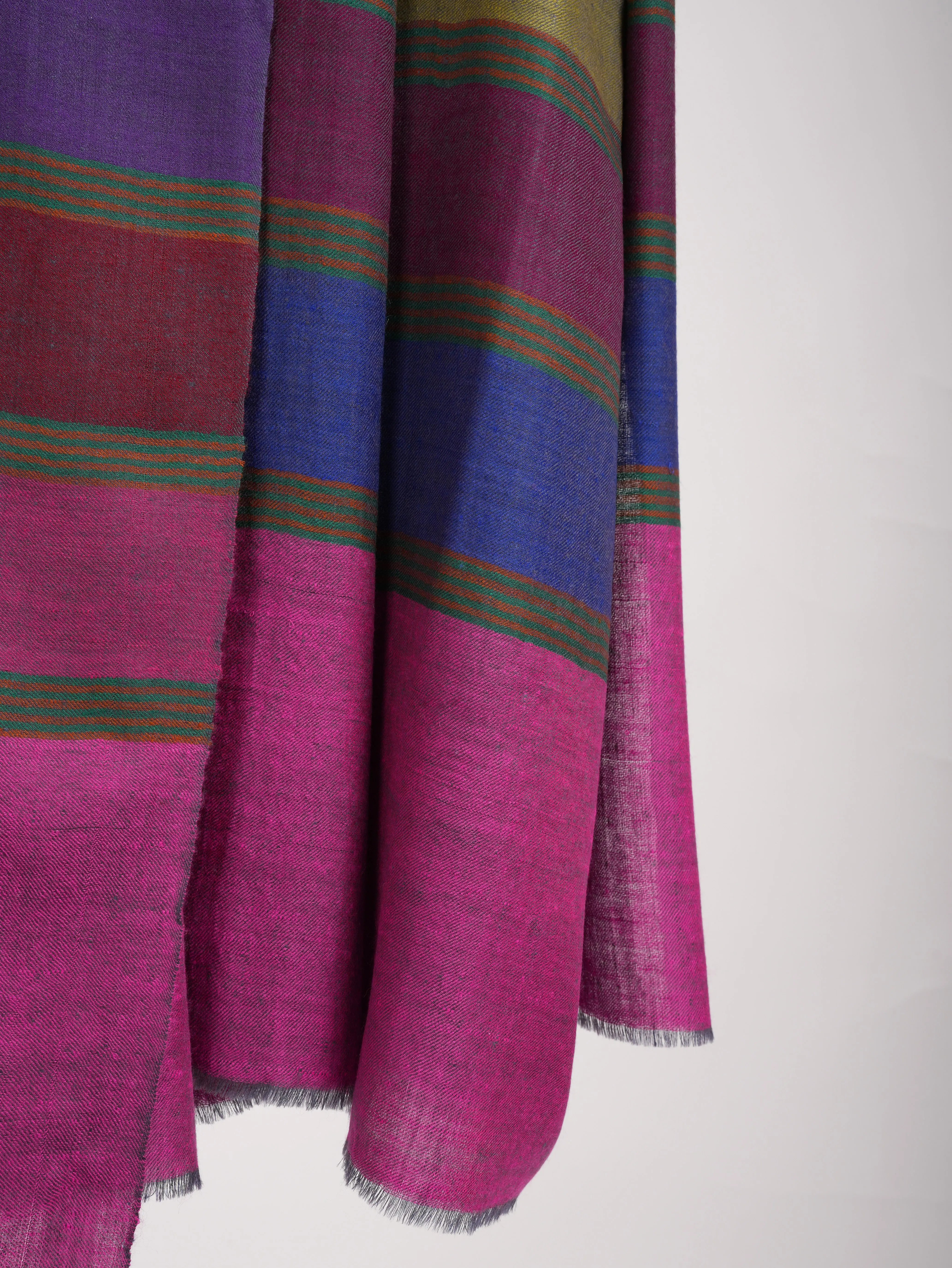 Magenta Dachi Handwoven Indian Pashmina Shawl Shahkaar