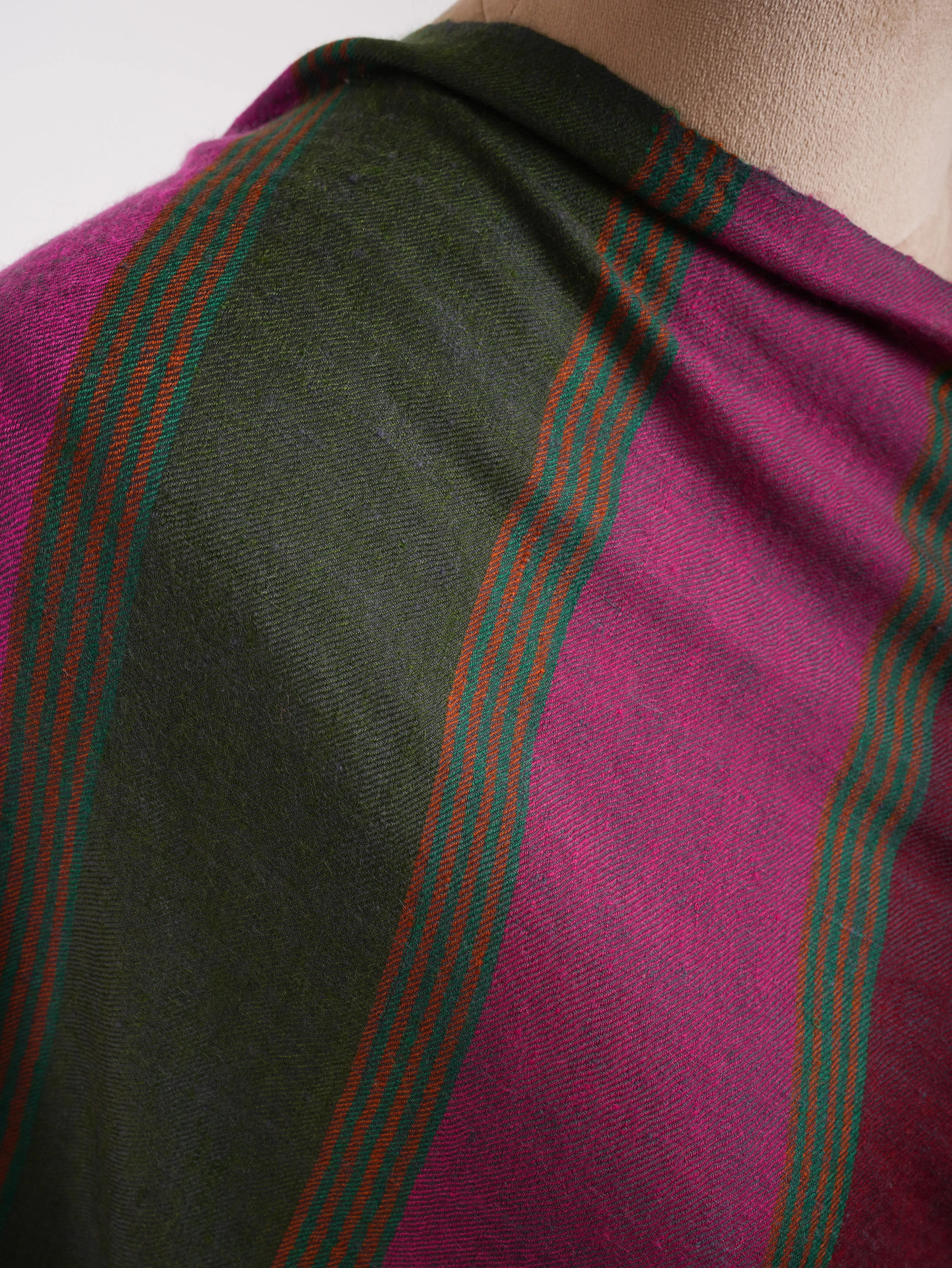 Magenta Dachi Handwoven Indian Pashmina Shawl Shahkaar