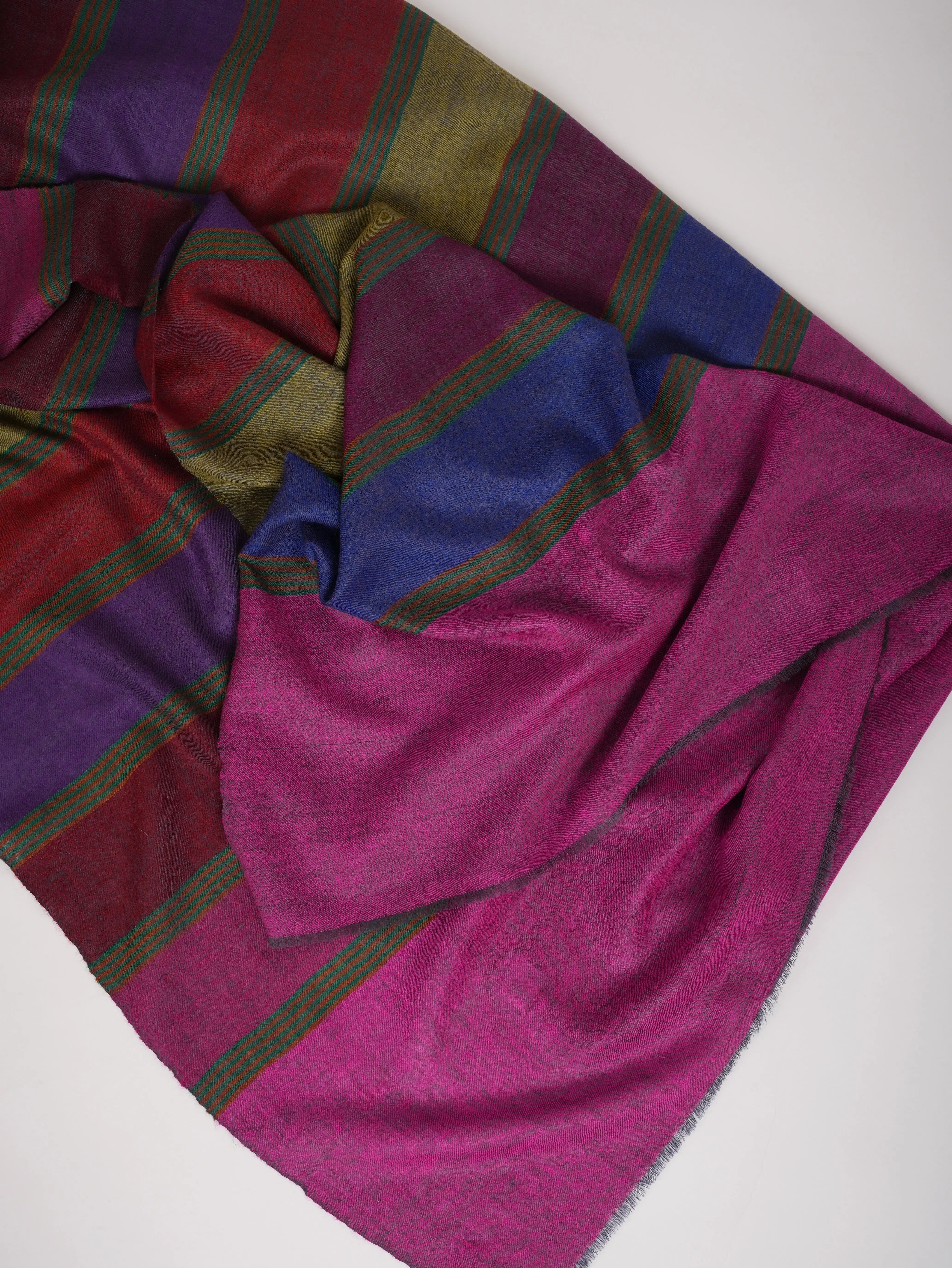 Magenta Dachi Handwoven Indian Pashmina Shawl Shahkaar