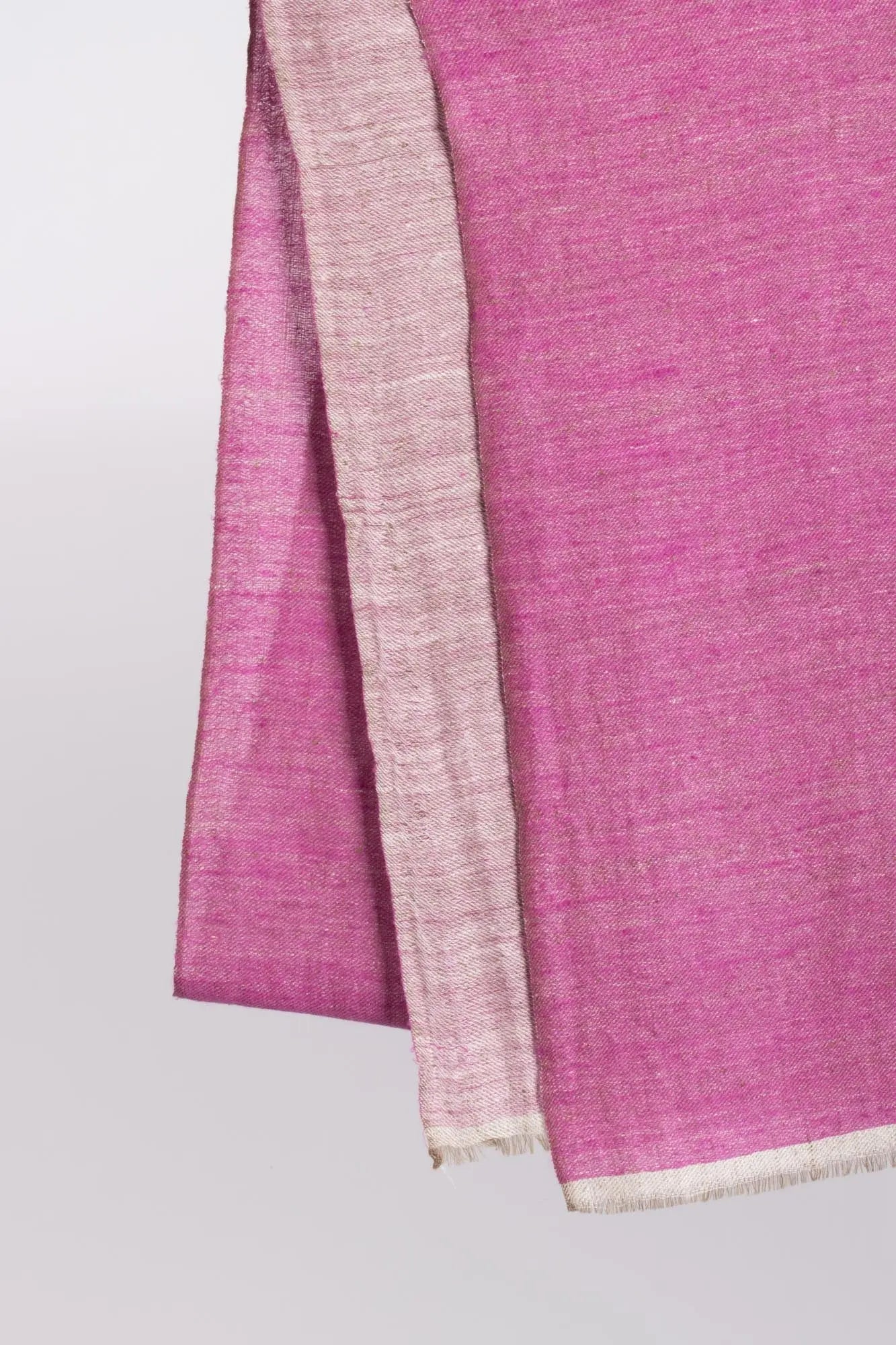 Magenta and White Dual Shade Cashmere Wrap Shahkaar