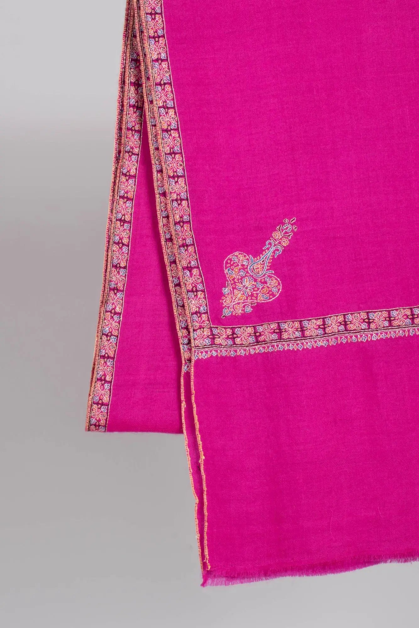 Magnenta Hahia Embroidered Pashmina Shawl - READING Shahkaar