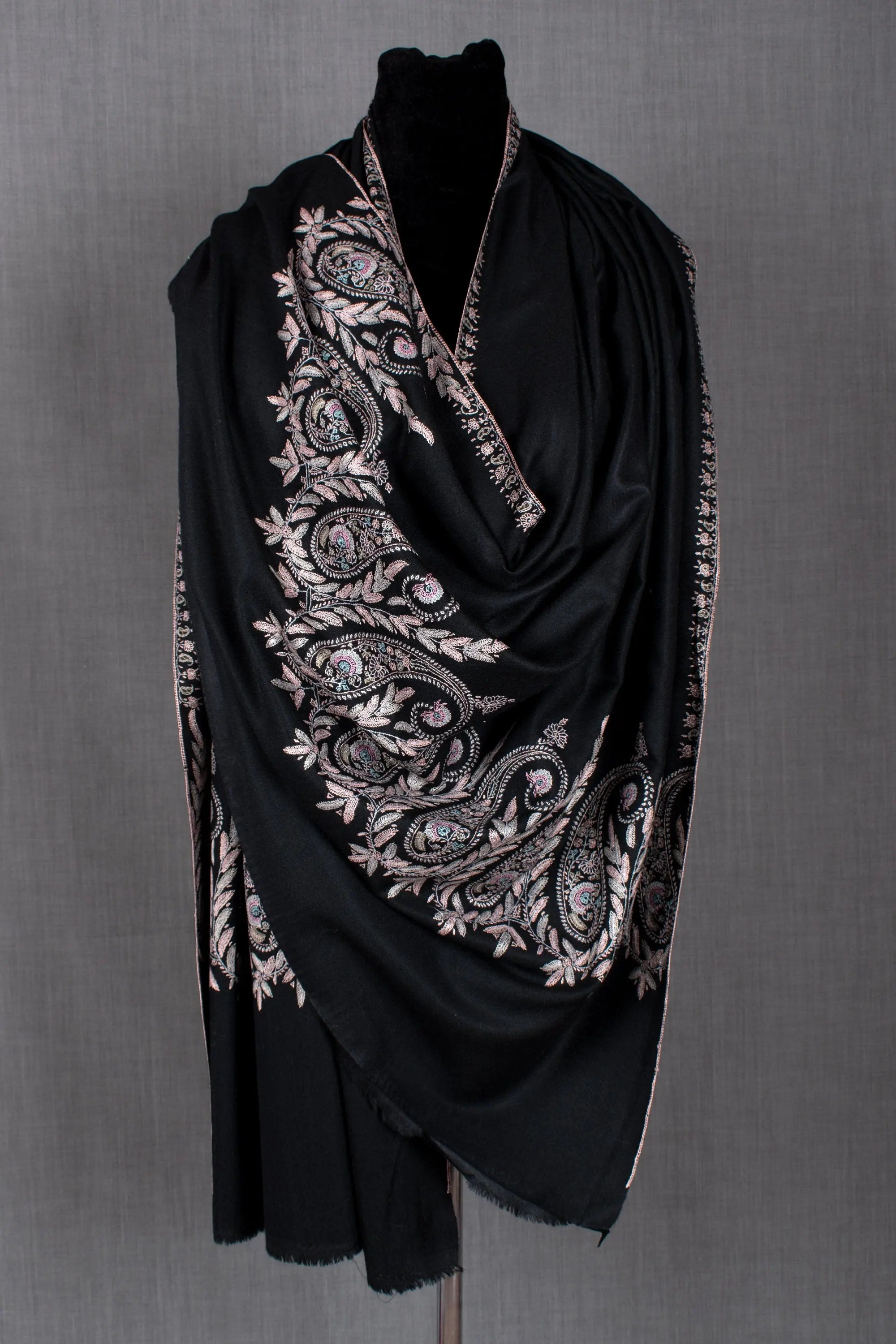 Mahnoor Kashmiri Palla Shawl, Pure Pashmina Handwoven Wrap, Woman, 40x80" Shahkaar