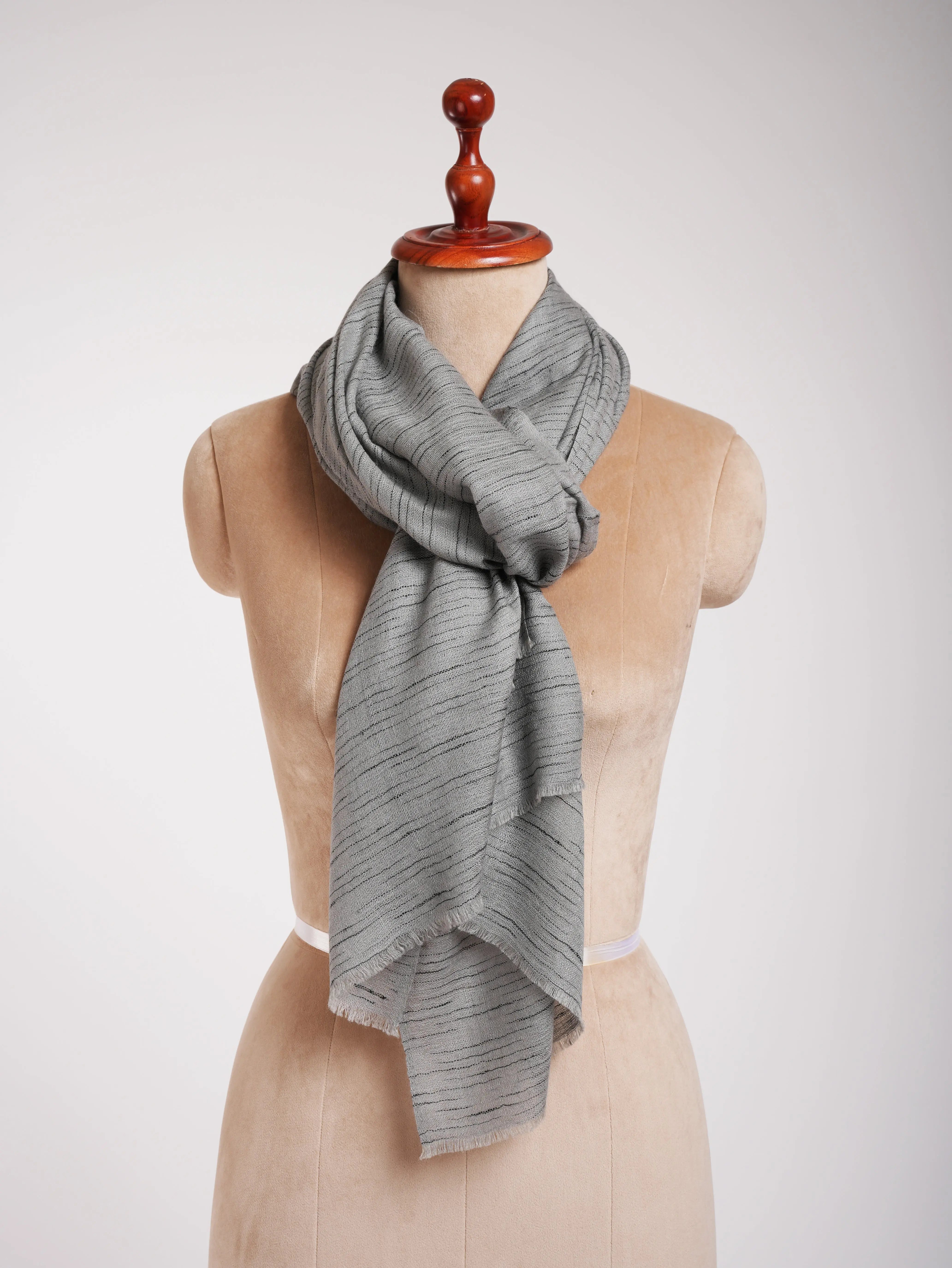 Minimalistic Stripe Festival Cashmere Scarf Shahkaar