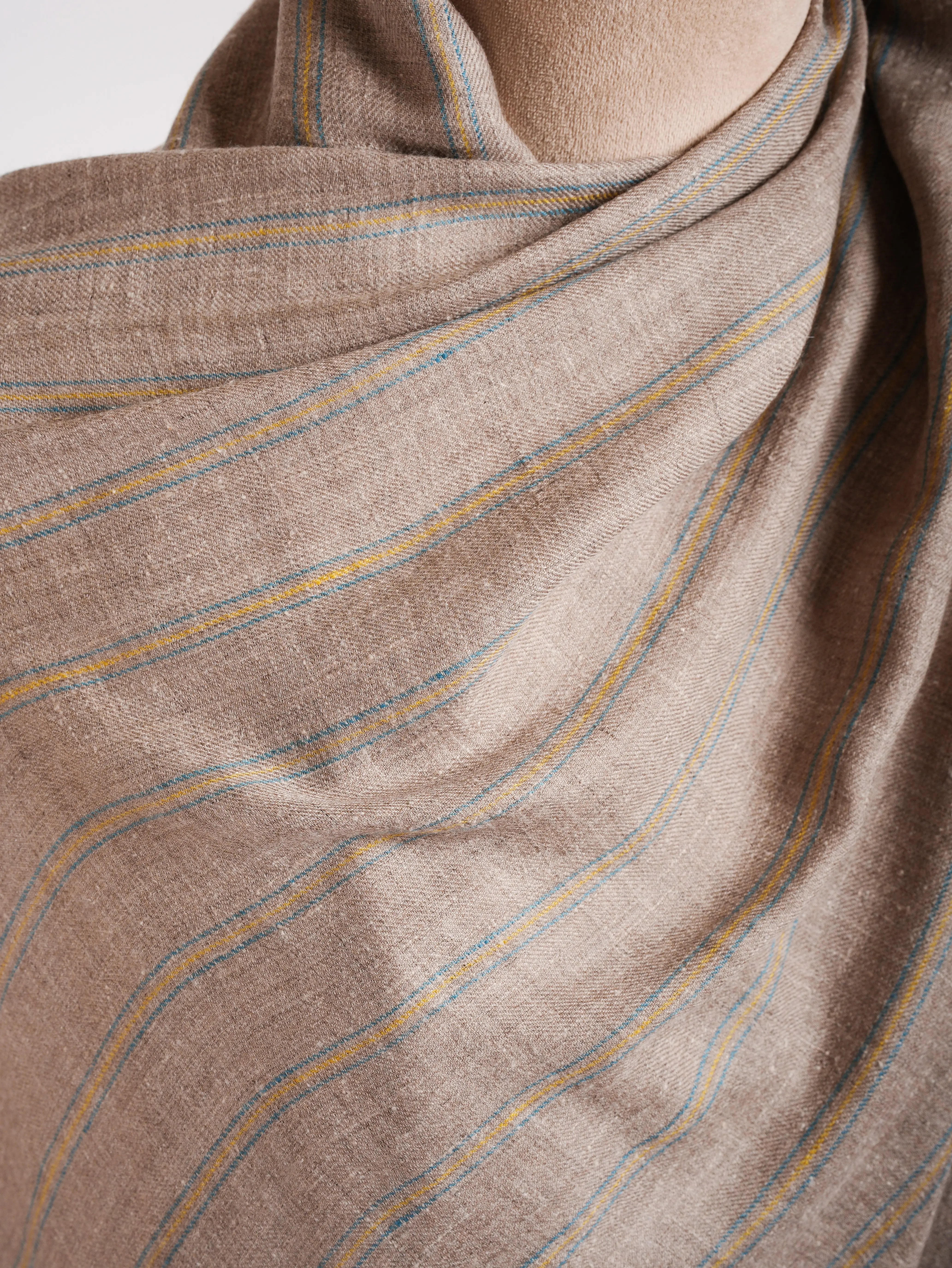 Minimalistic Stripe Pure Pashmina Handwoven Shawl Shahkaar