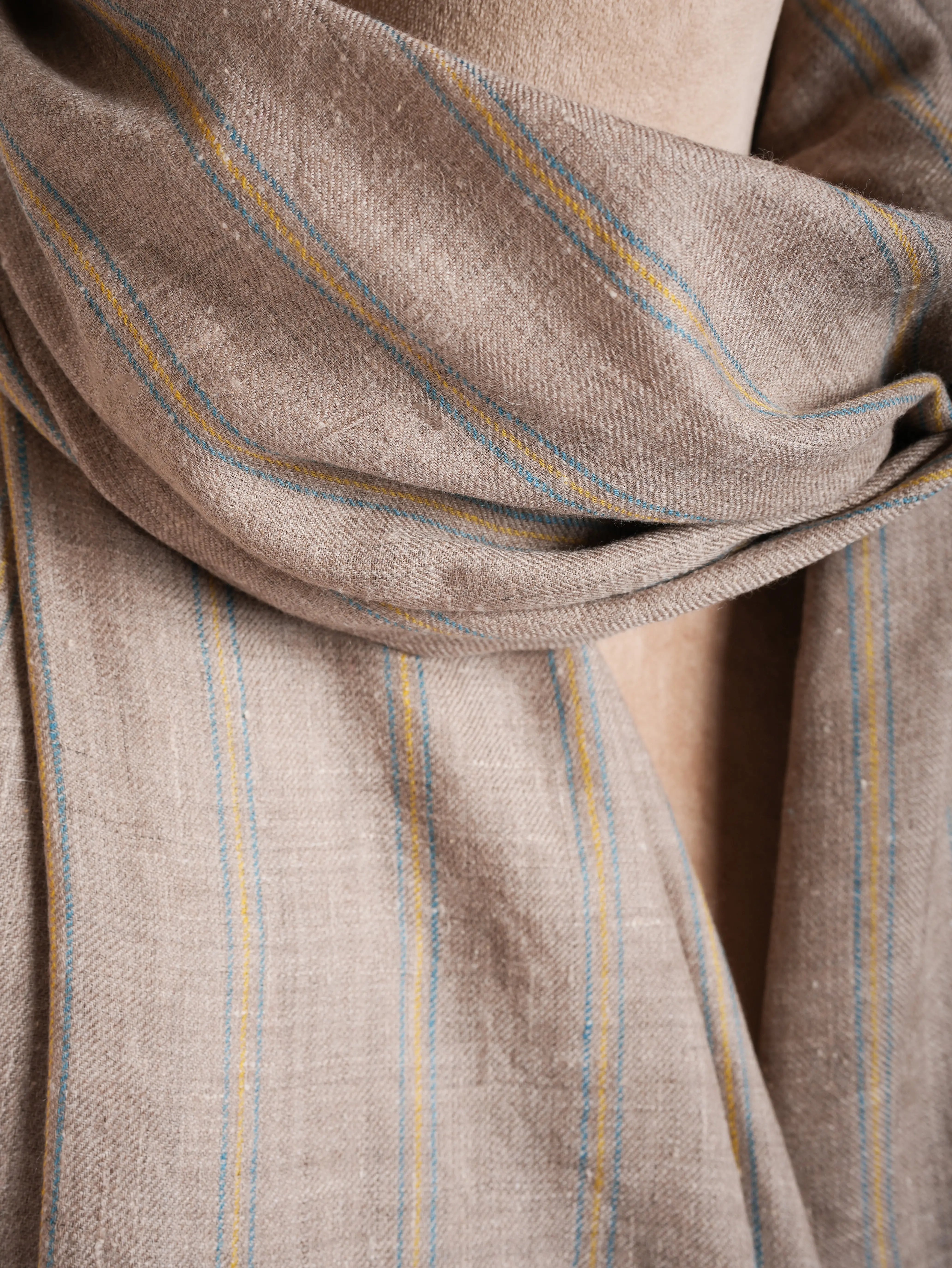 Minimalistic Stripe Pure Pashmina Handwoven Shawl Shahkaar
