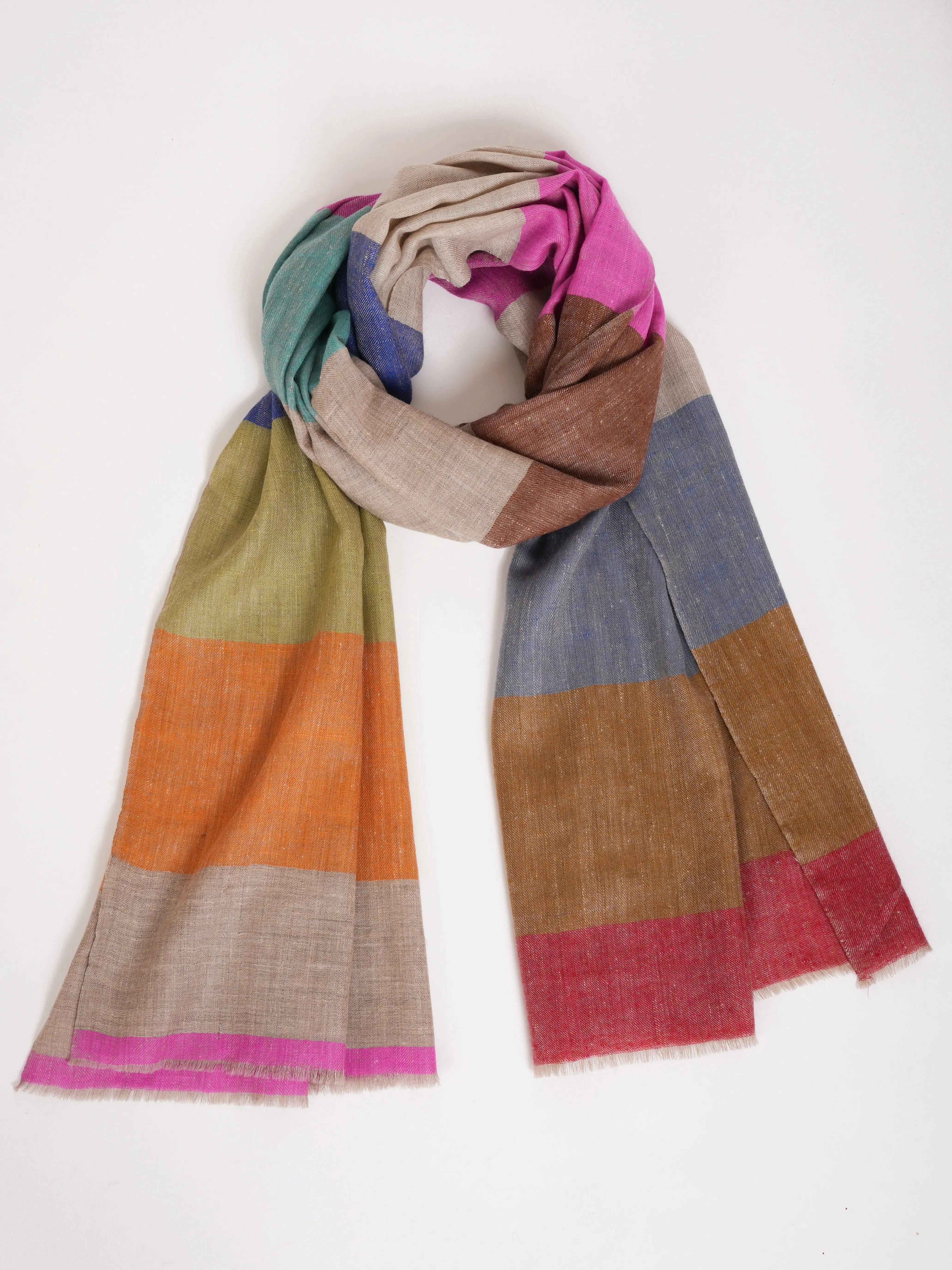 Modern Stripe Cashmere Pashmina Stole Shahkaar