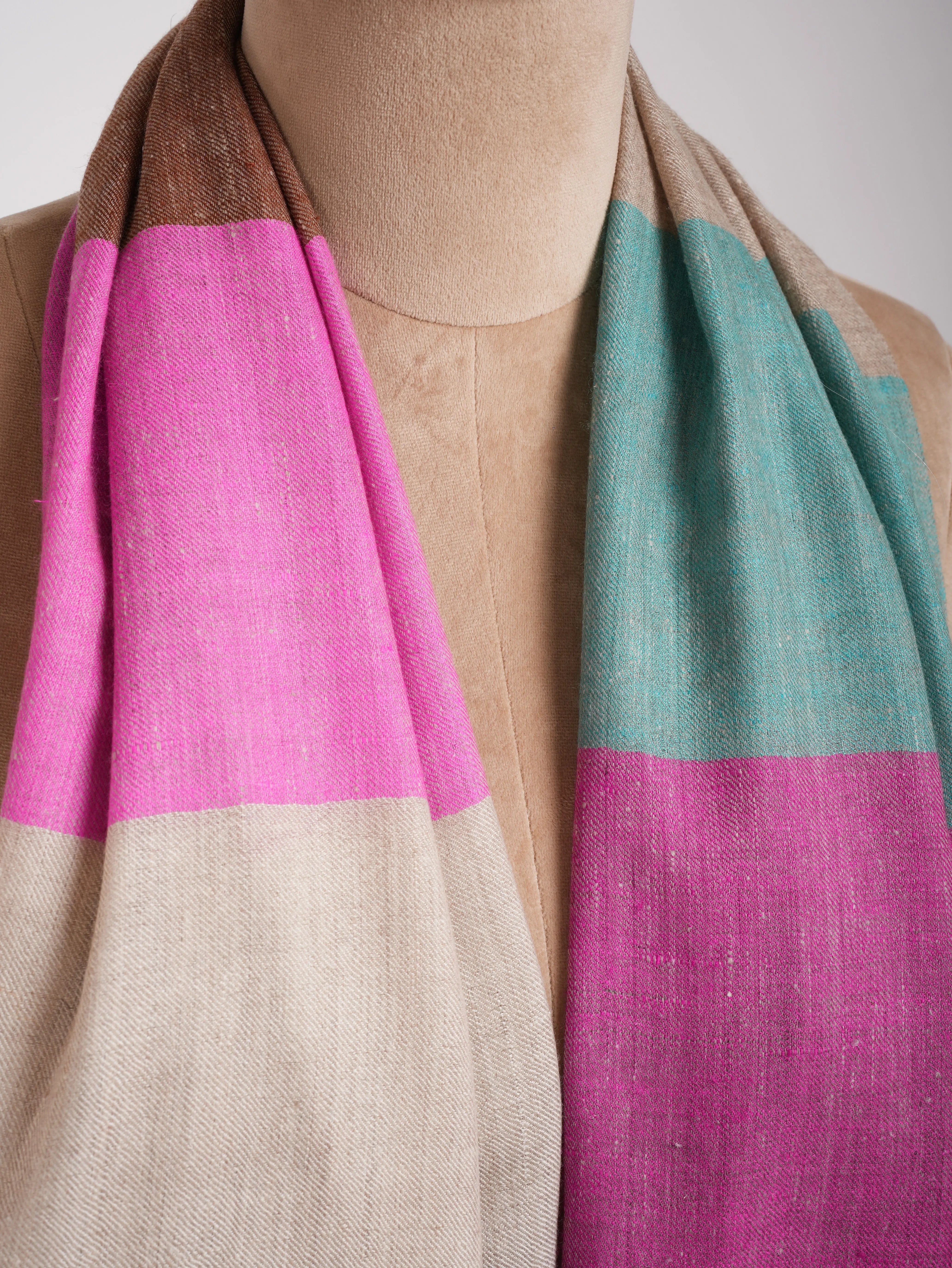 Modern Stripe Cashmere Pashmina Stole Shahkaar