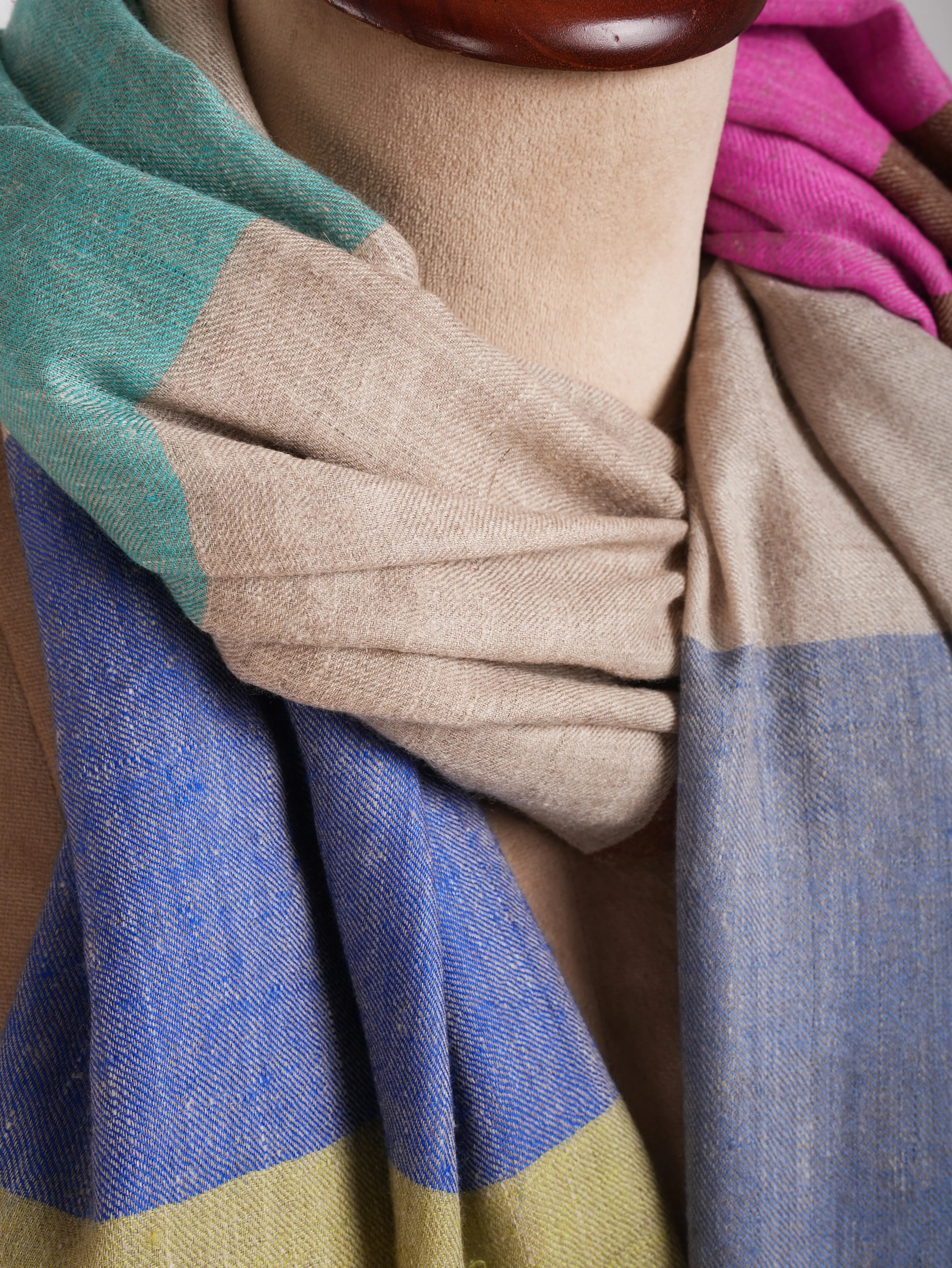 Modern Stripe Cashmere Pashmina Stole Shahkaar