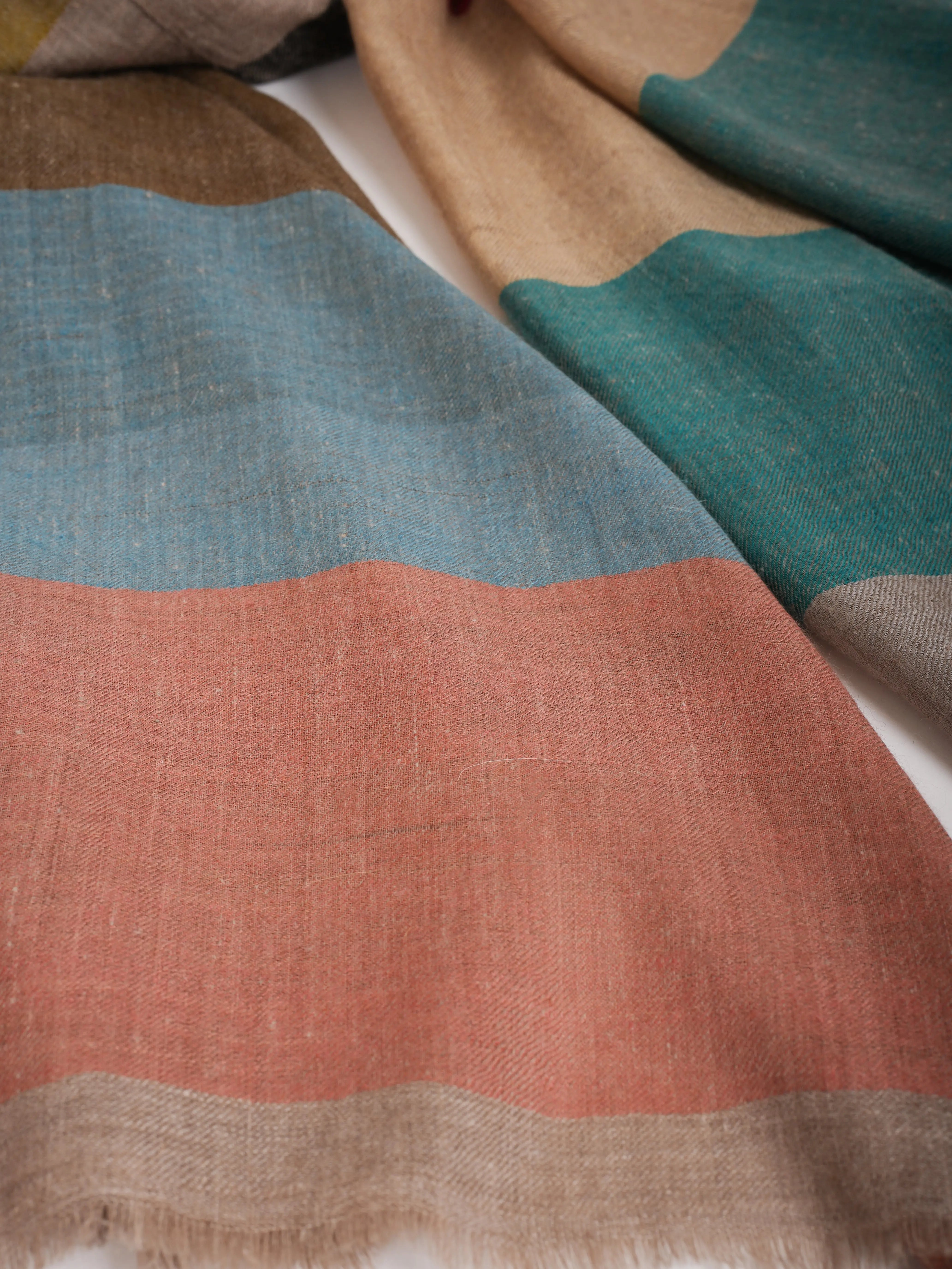 Modern Stripe Handwoven Cashmere Scarf Shahkaar