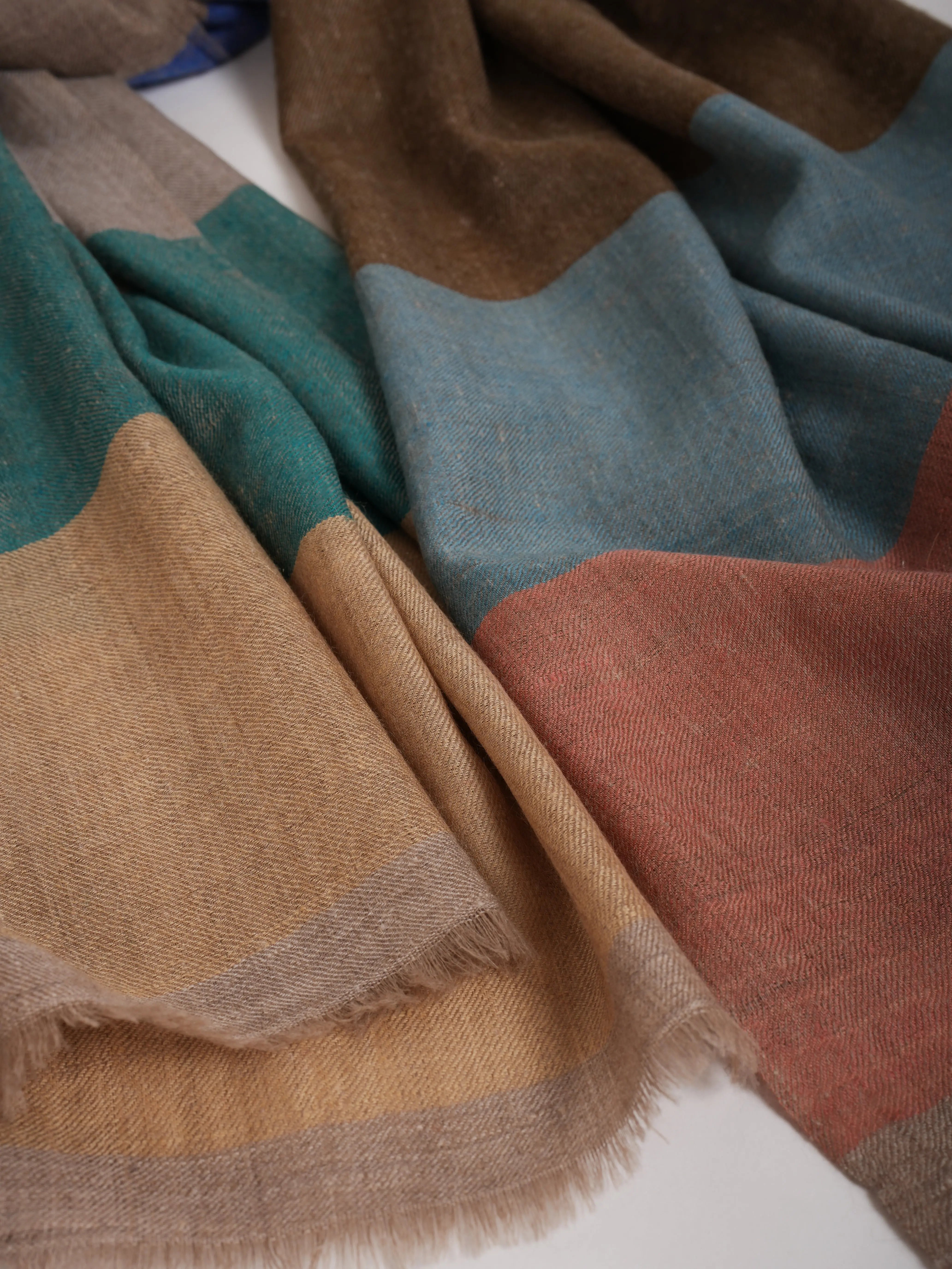 Modern Stripe Handwoven Cashmere Stole Shahkaar