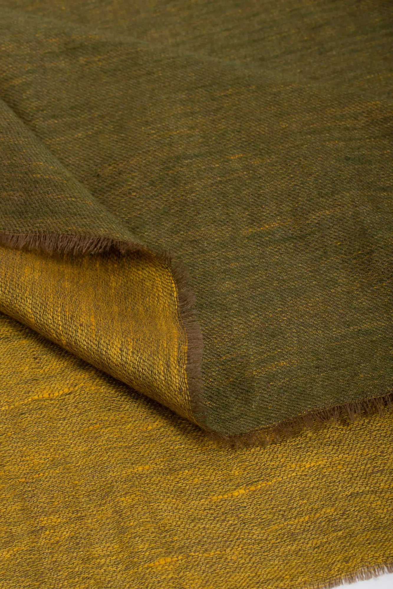 Mustard And Olive Dorukha Cashmere Scarf - HOLYWELL Shahkaar