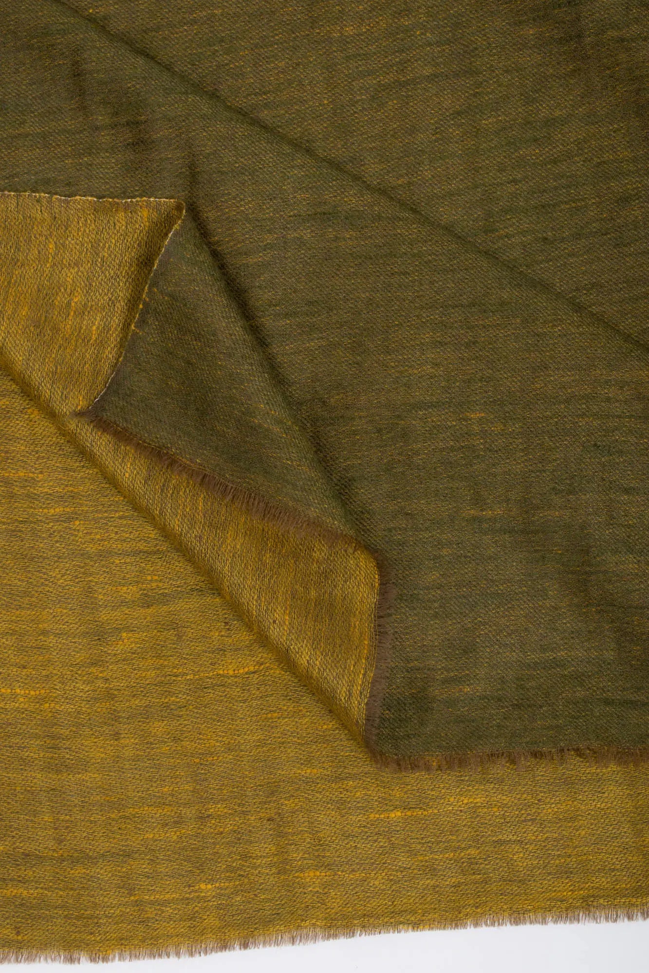 Mustard And Olive Dorukha Cashmere Scarf - HOLYWELL Shahkaar