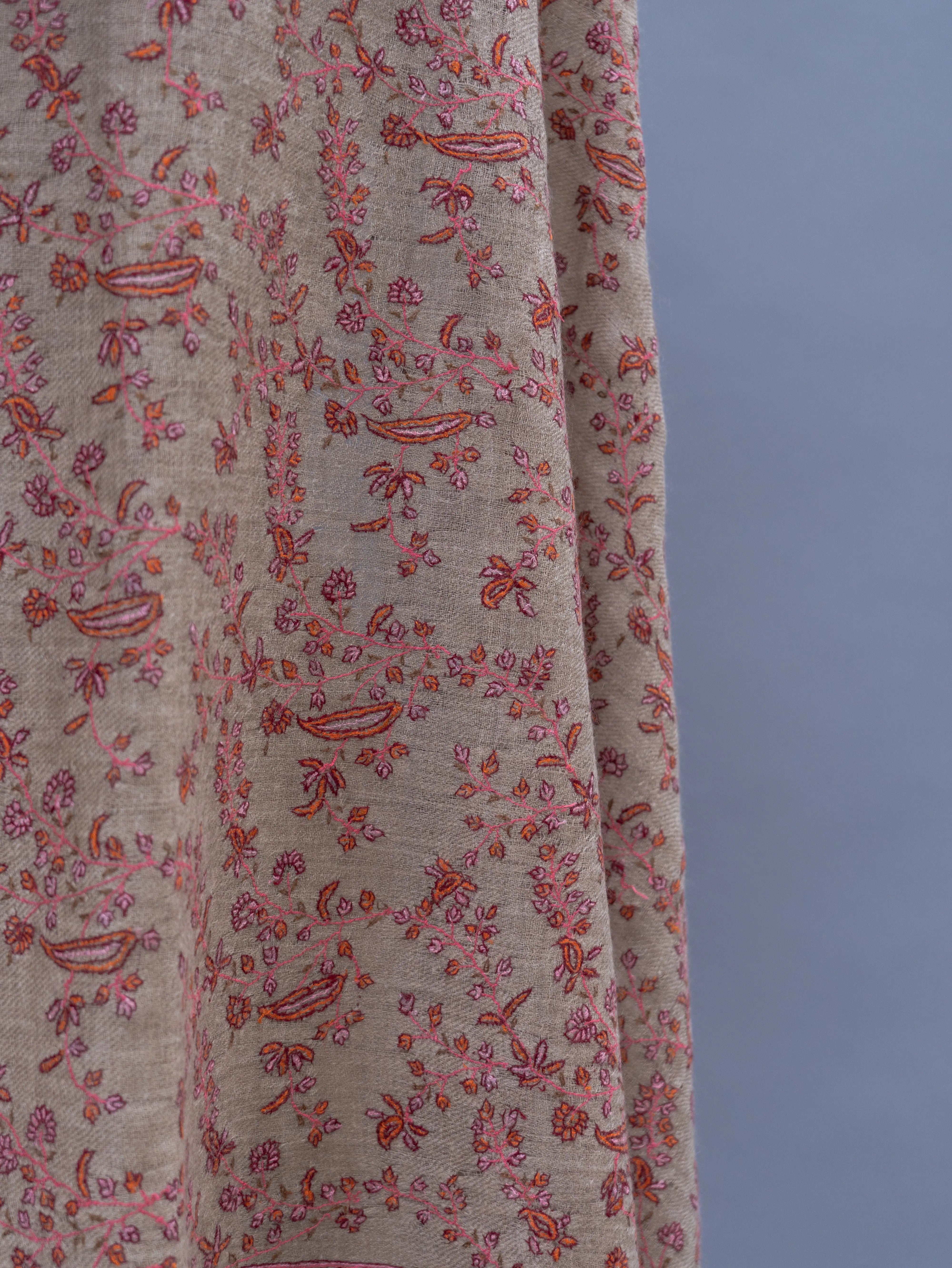 Natural Grey Pretty Cashmere Wrap Shahkaar